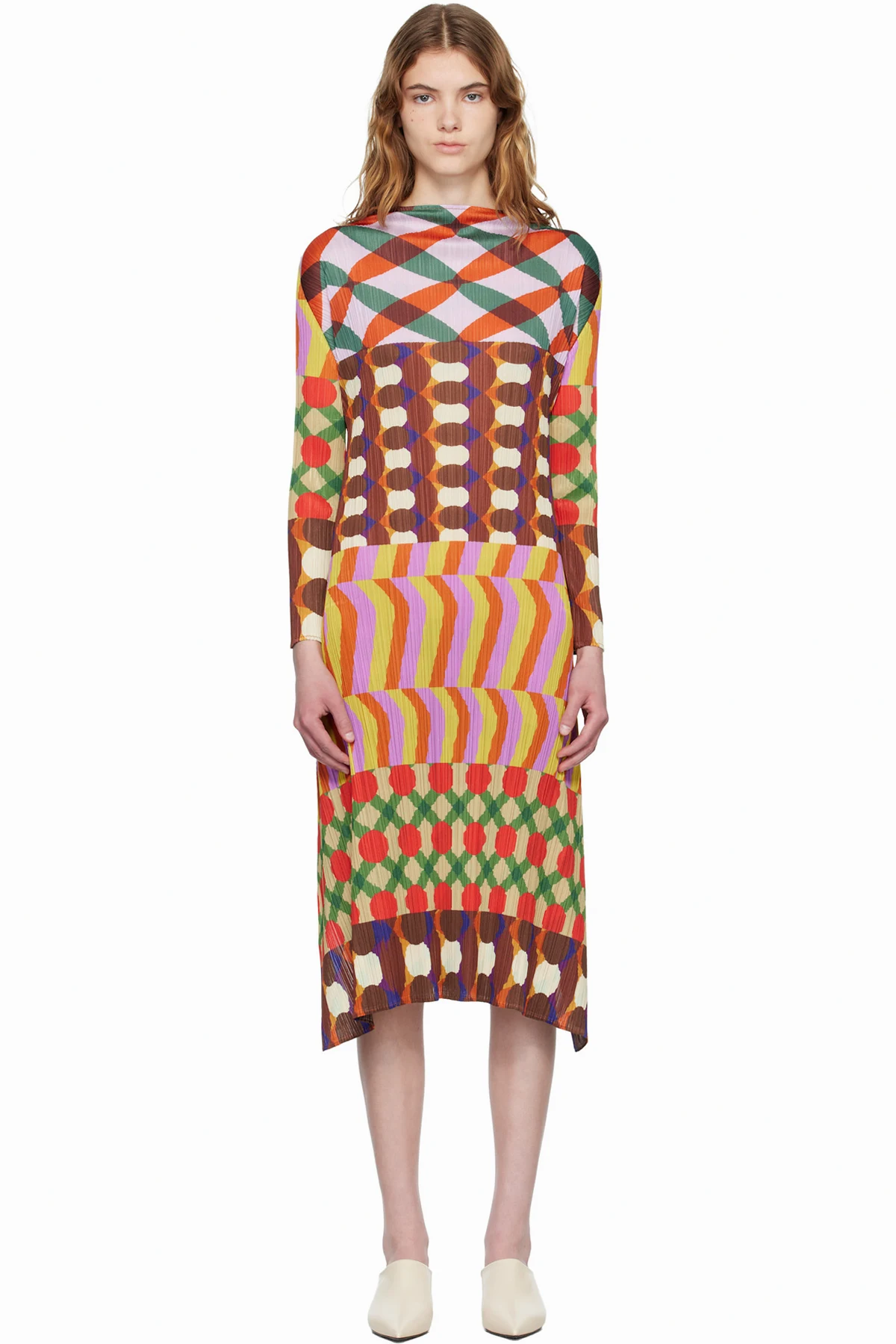 Multicolor Harmony Midi Dress