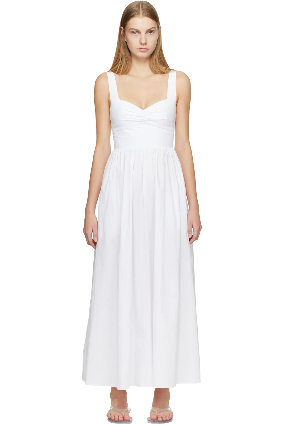 White Bralette Midi Dress