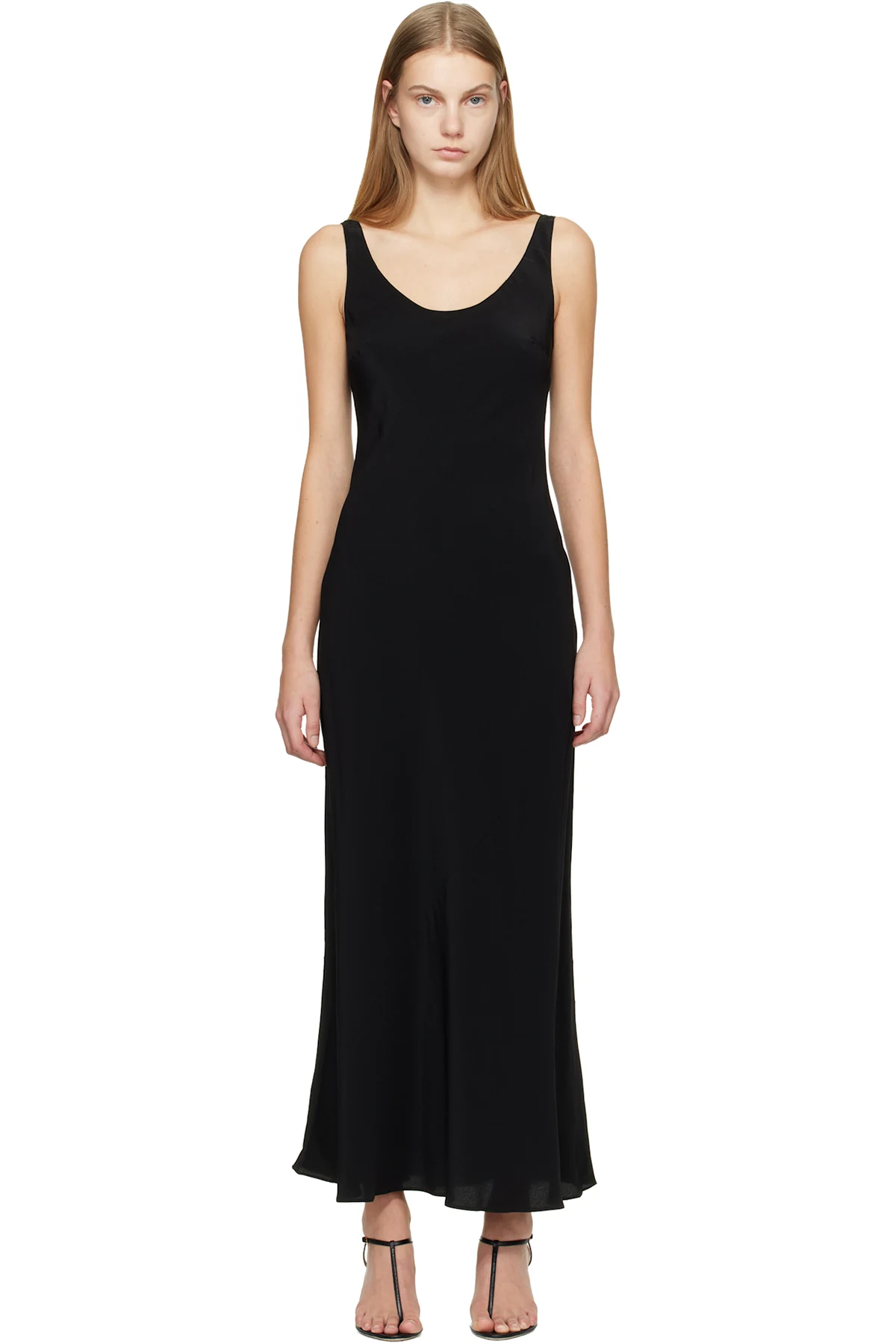 Black Bias Tank Maxi Dress