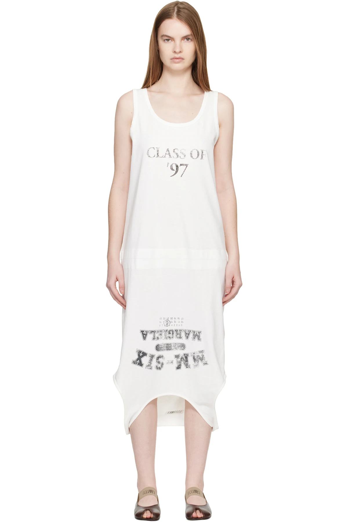 White Multi Wear Cotton Jersey Midi Dress