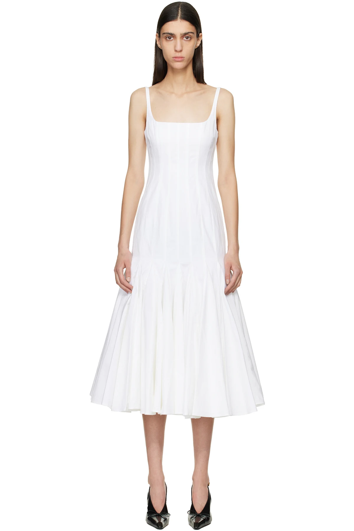 White Le Paysan 'The Agave' Midi Dress