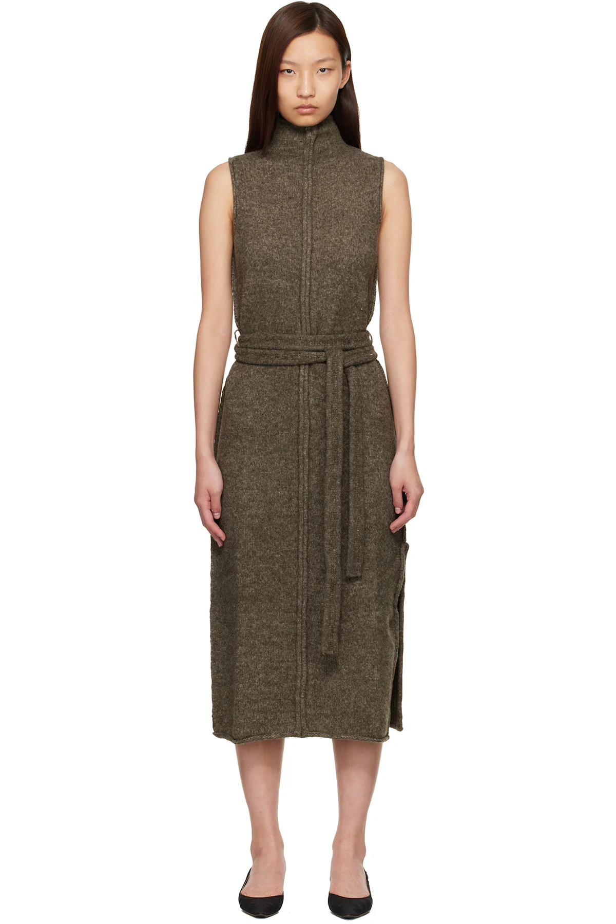 Brown Proenza Schouler White Label Zola Knit Midi Dress