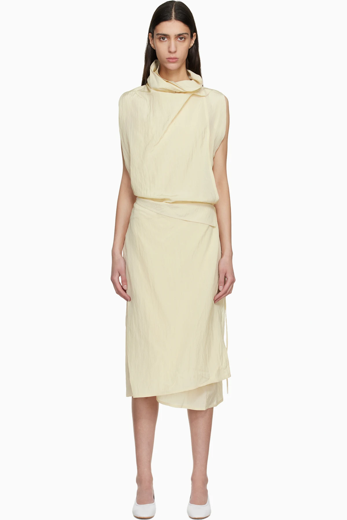 Off-White Celia Wrap Midi Dress