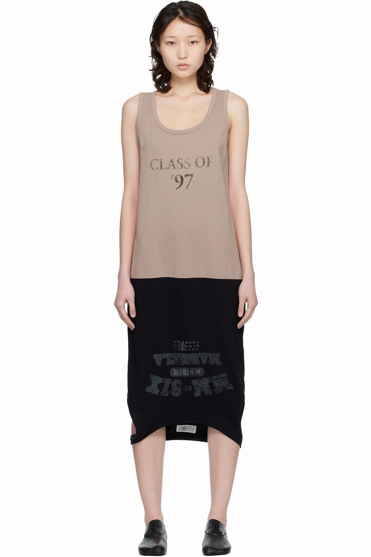 Black & Taupe Multi Wear Midi Dress