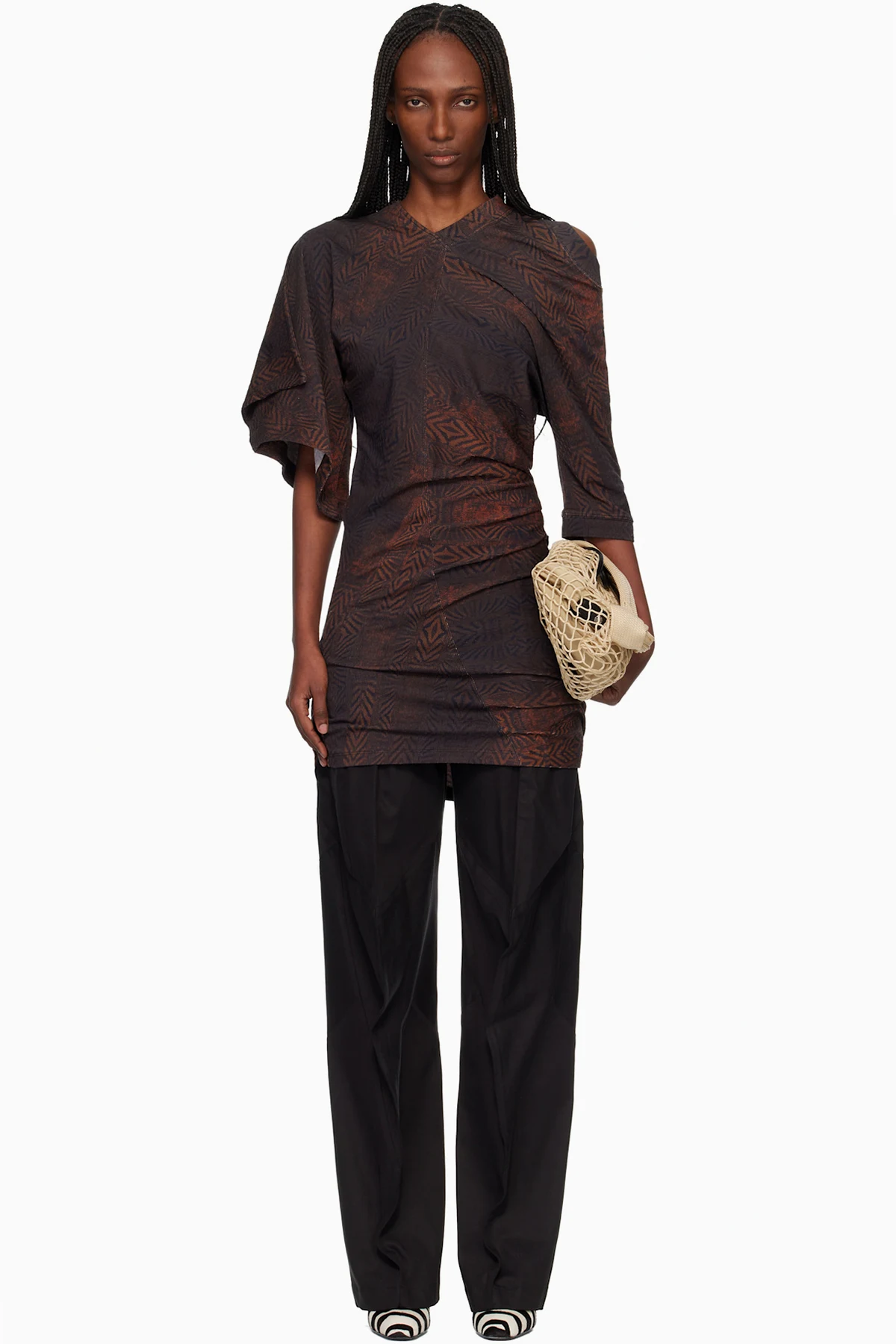 Brown Florella Midi Dress