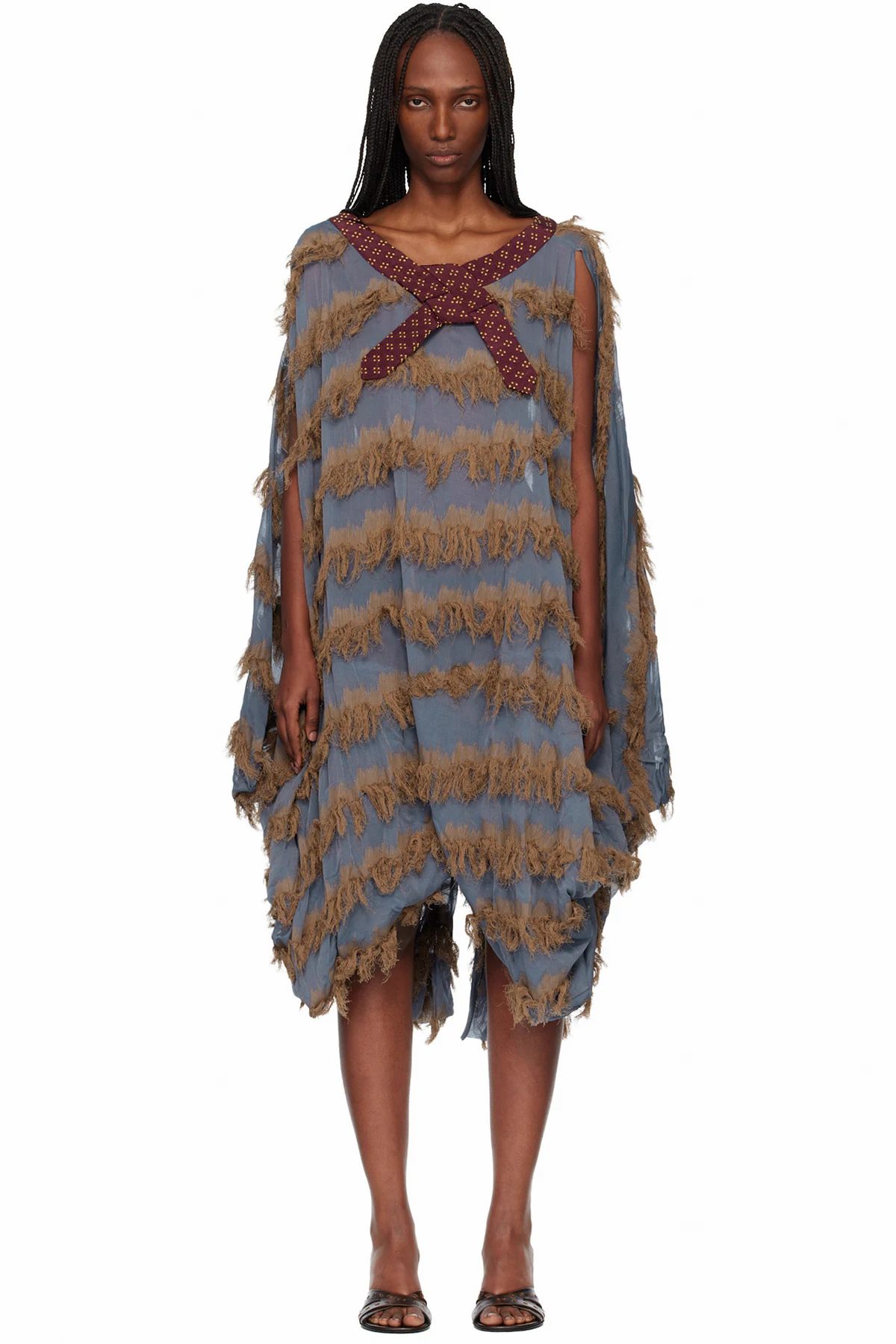 Blue & Brown Rossi Midi Dress