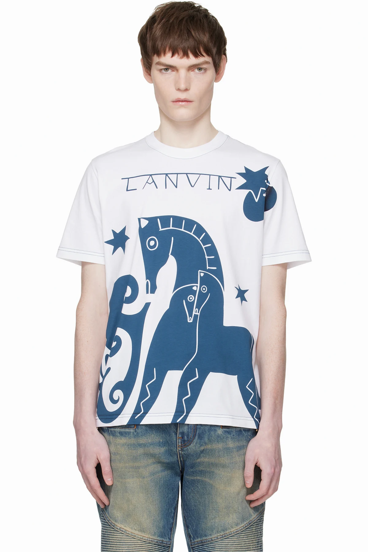 White Lunar Year Print T-shirt