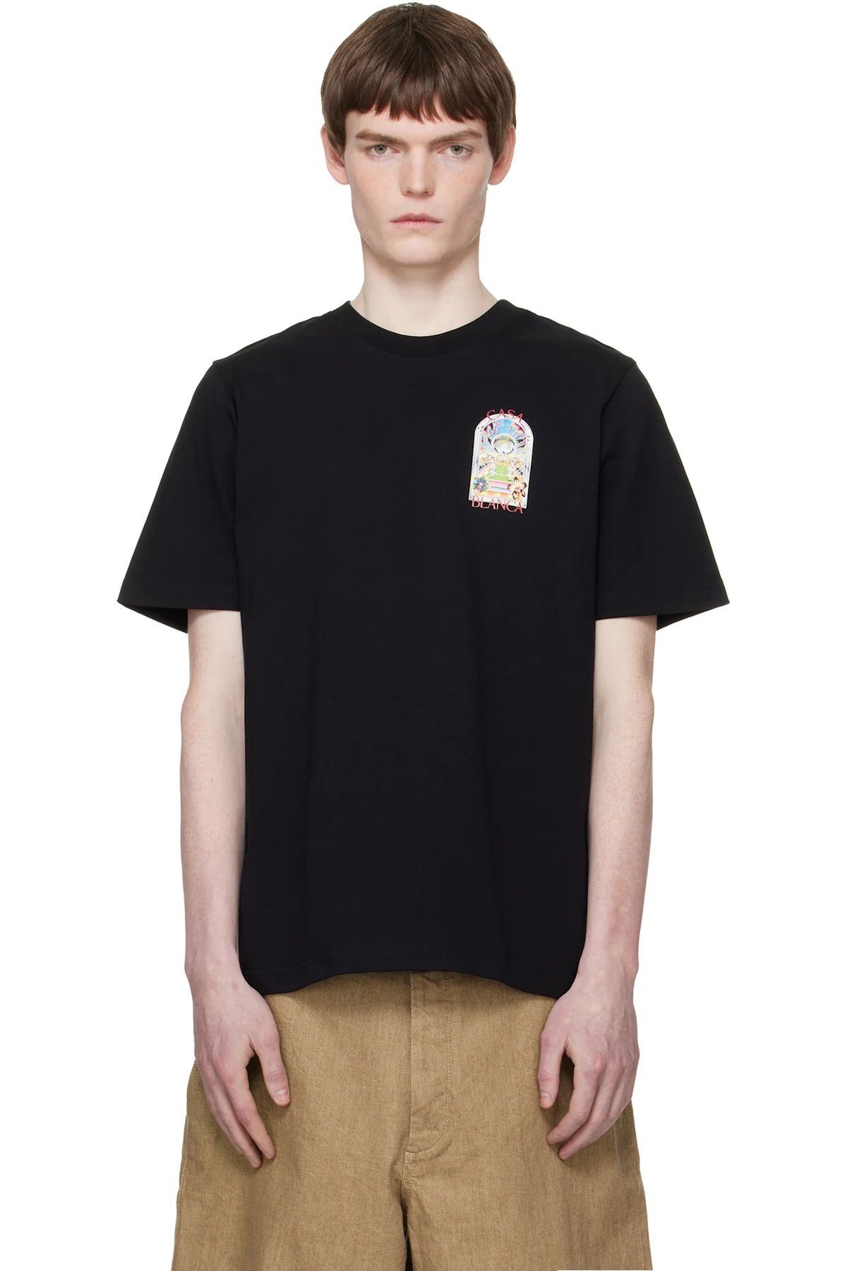 Black Tennis Landscape Short Sleeve T‑shirt