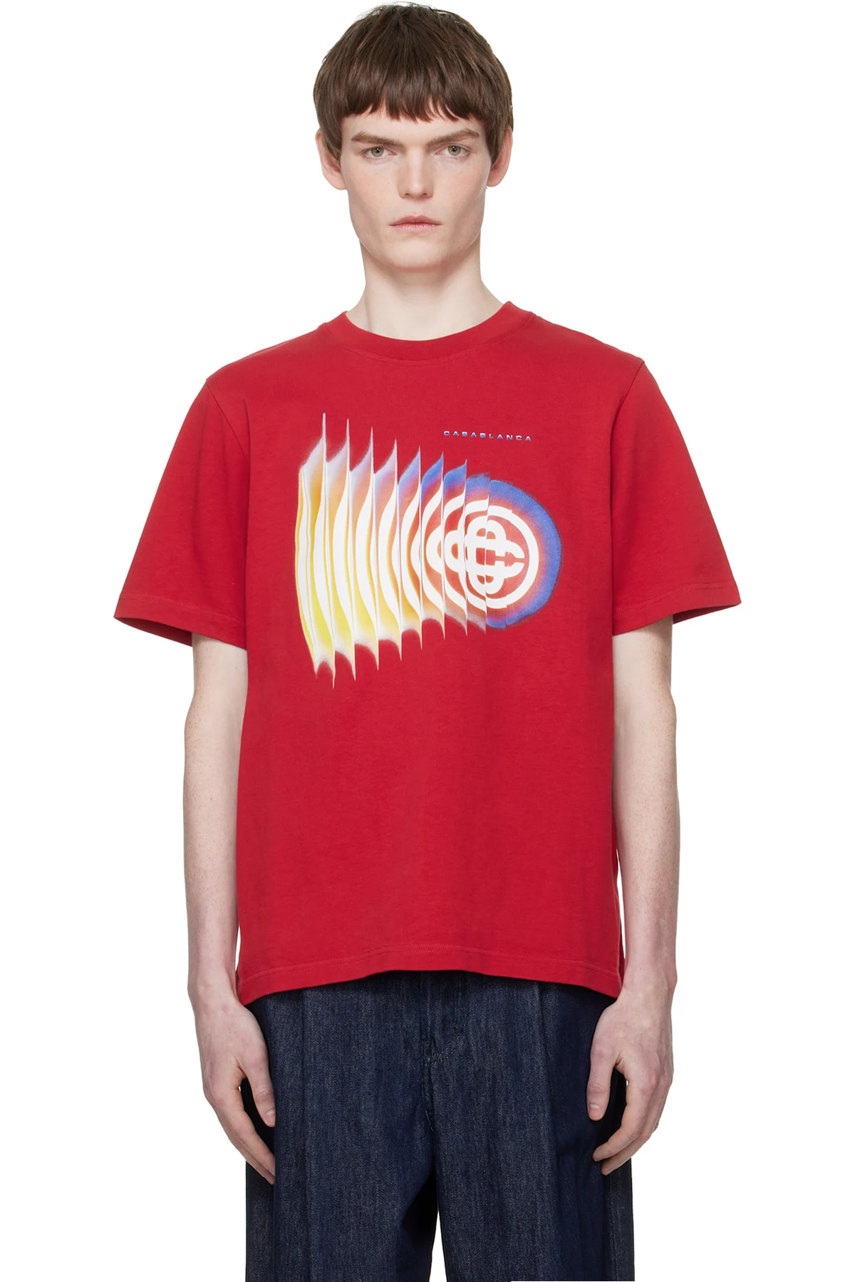 Red Shockwave Short Sleeve T‑shirt