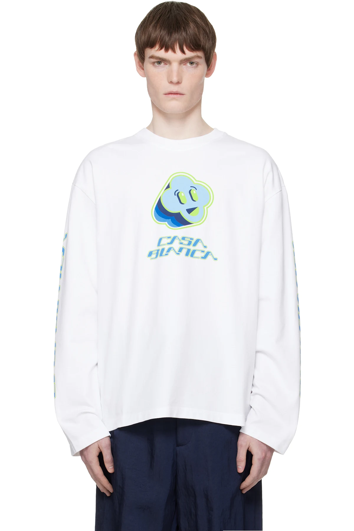 White Smiley Future Long Sleeve T-shirt