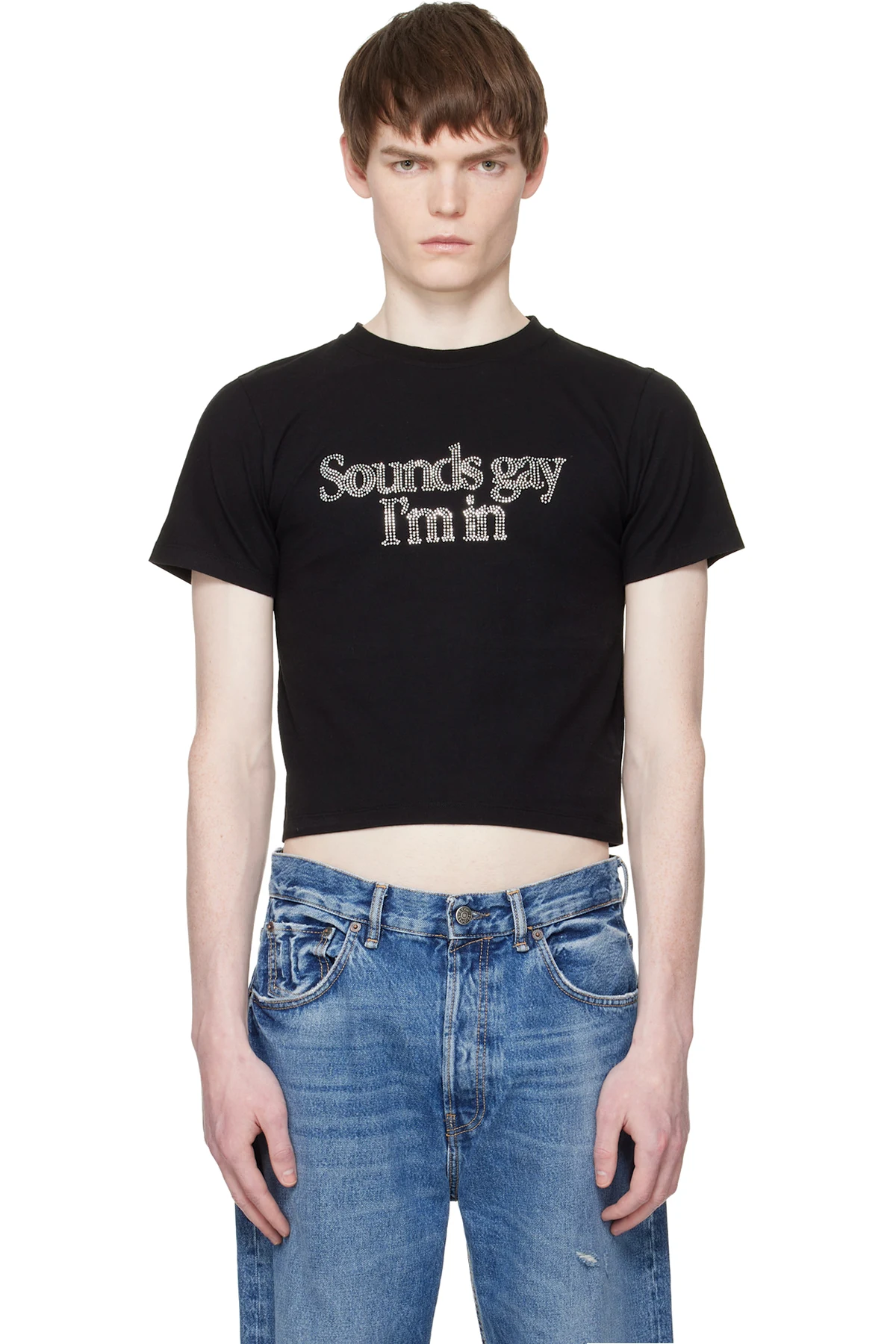 Black 'Sounds Gay, I'm In Baby!' T-shirt