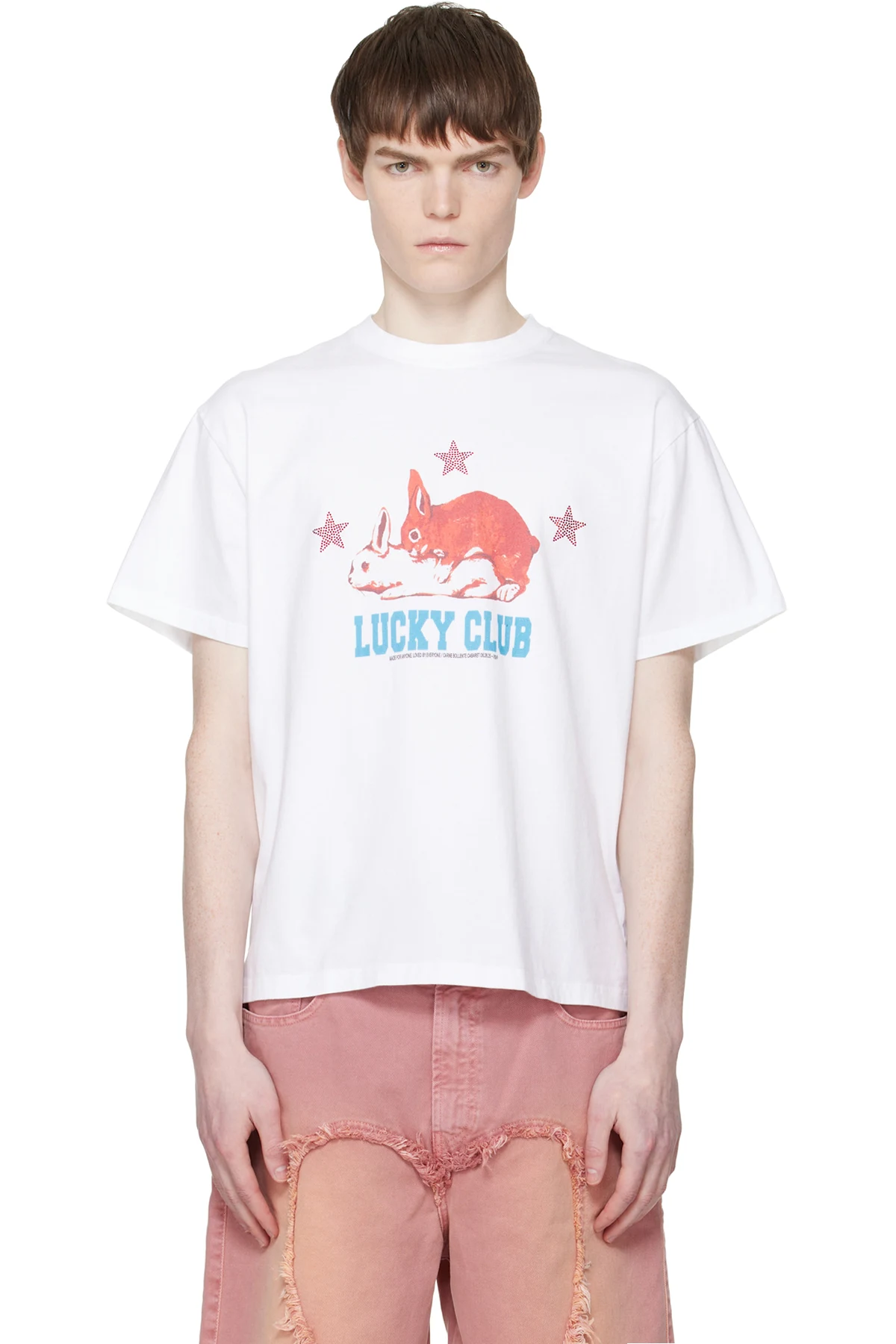 White 'Lucky Club' T-shirt