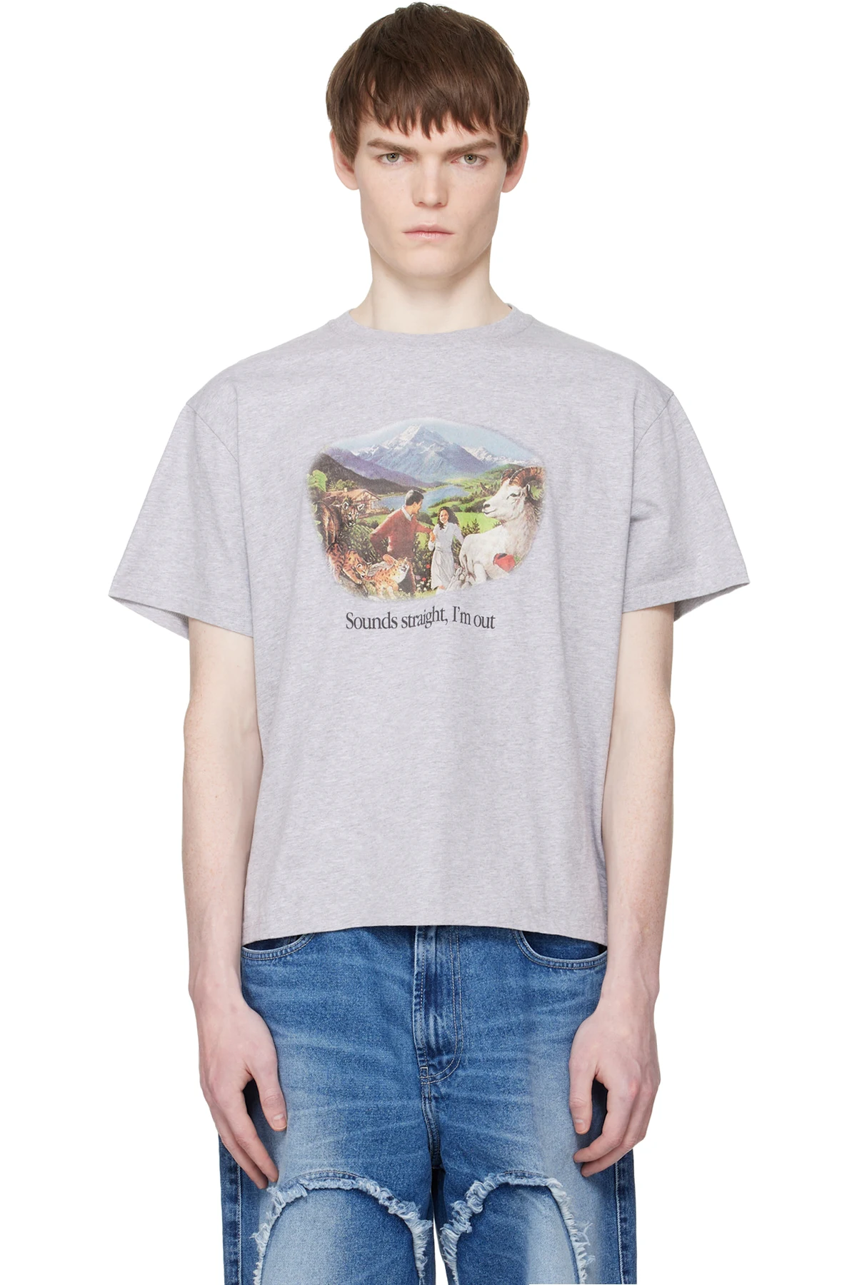 Gray 'Sounds Straight, I'm Out' T-shirt