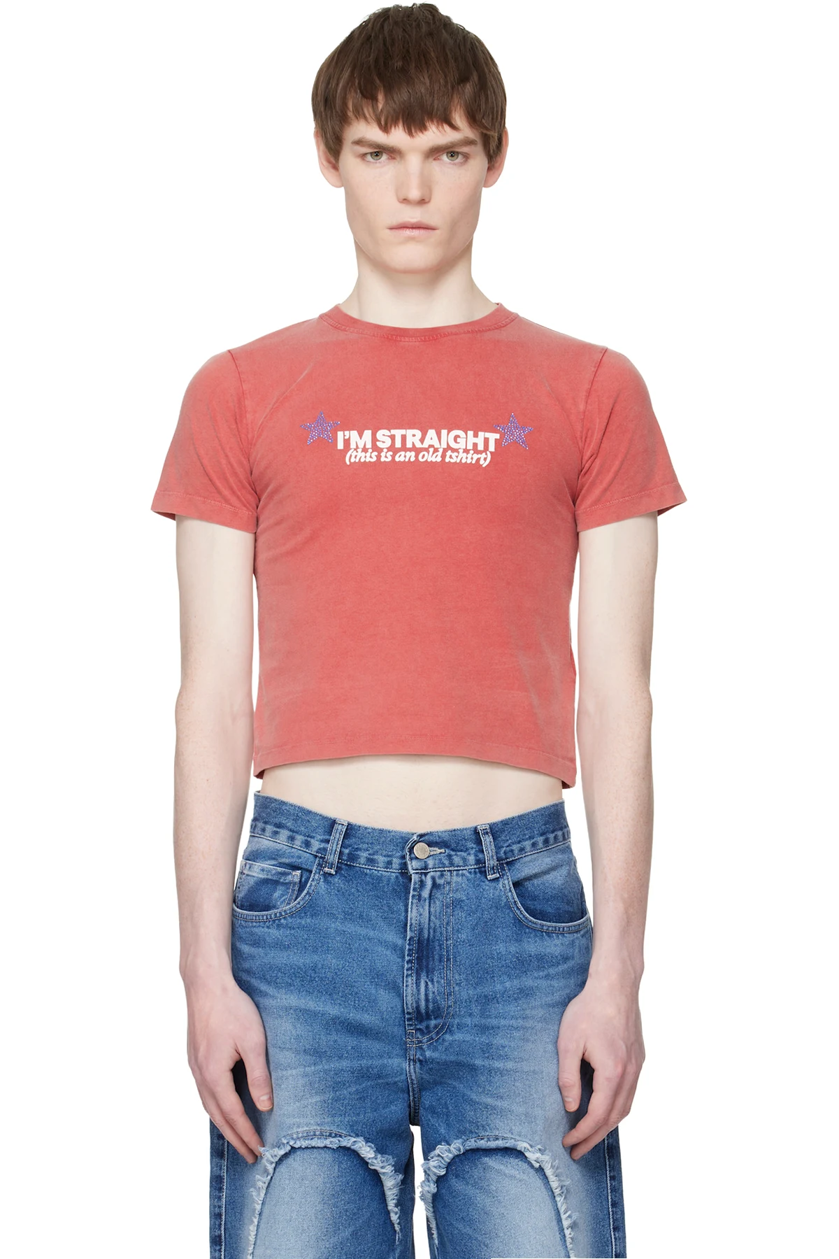 Red 'Straight Up Gay' T-shirt