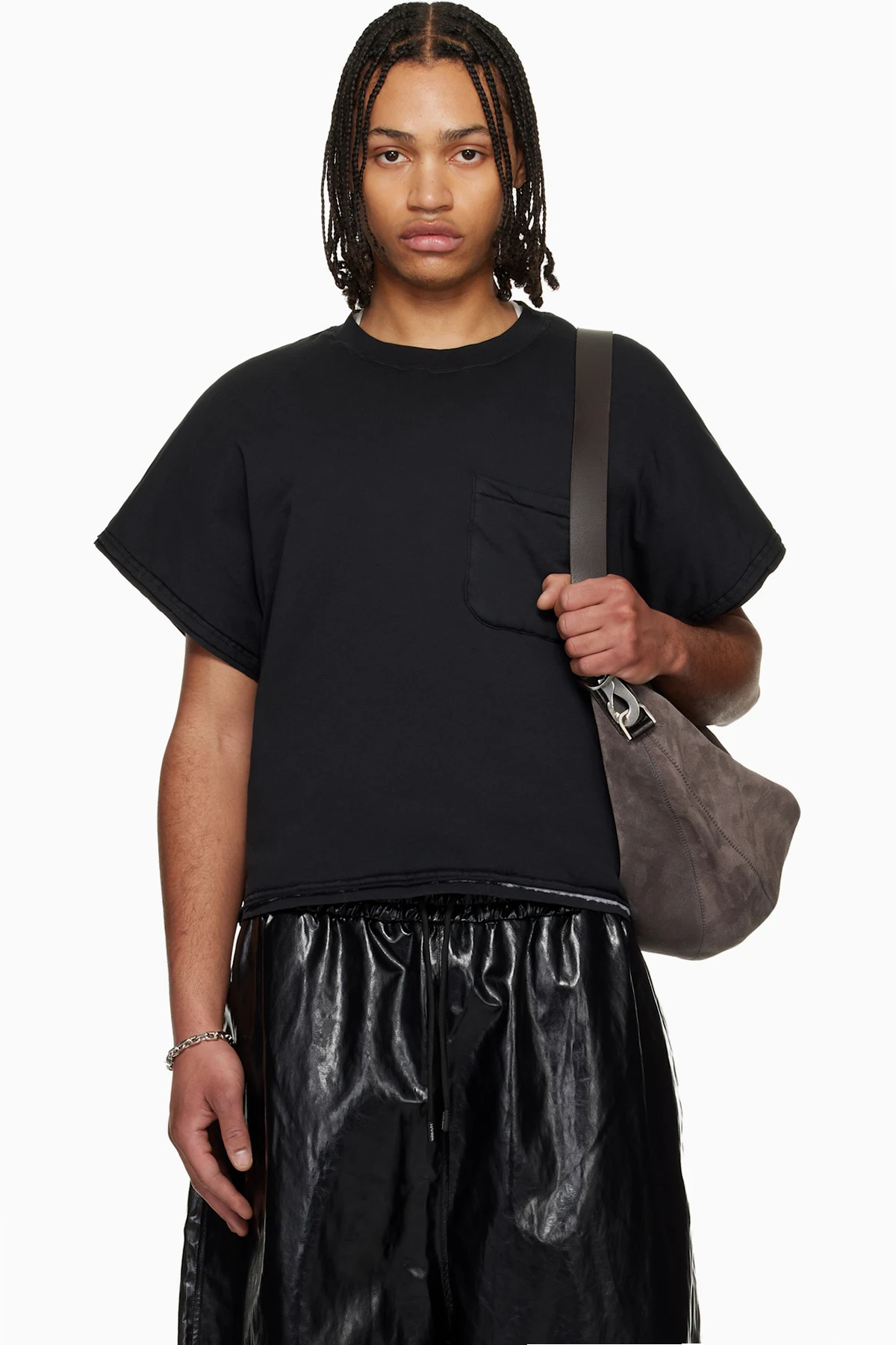 Black Wadded Pocket T-shirt