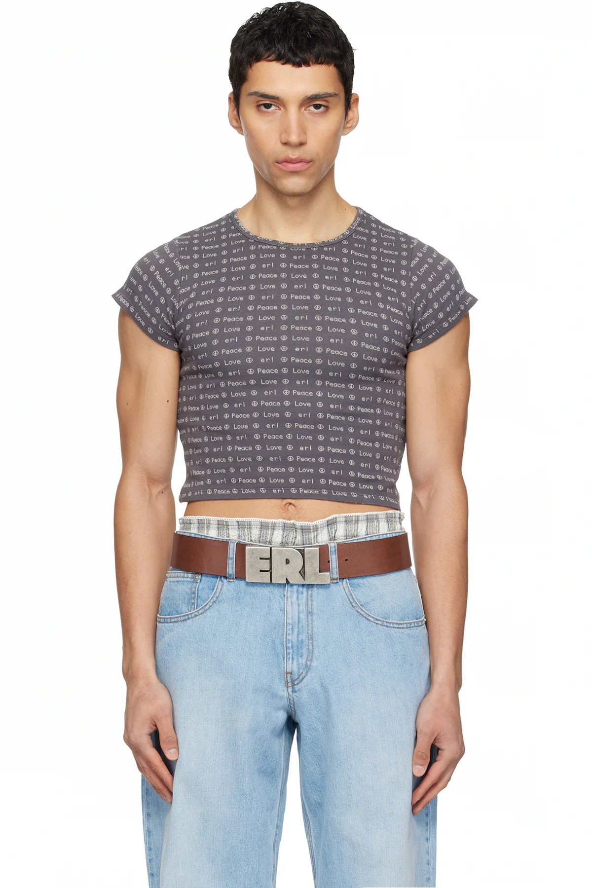 Gray Jacquard Baby T-shirt