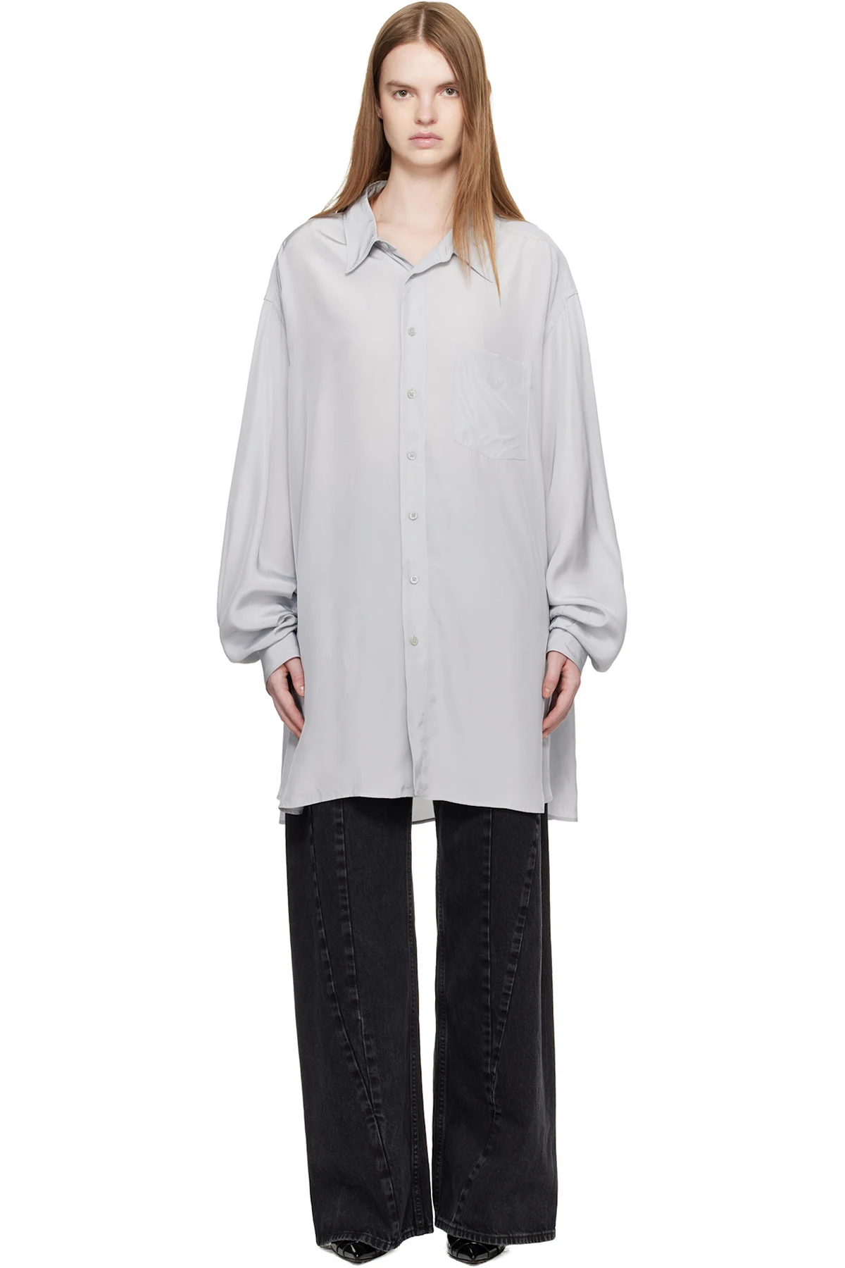 Gray Long-Sleeved Shirt