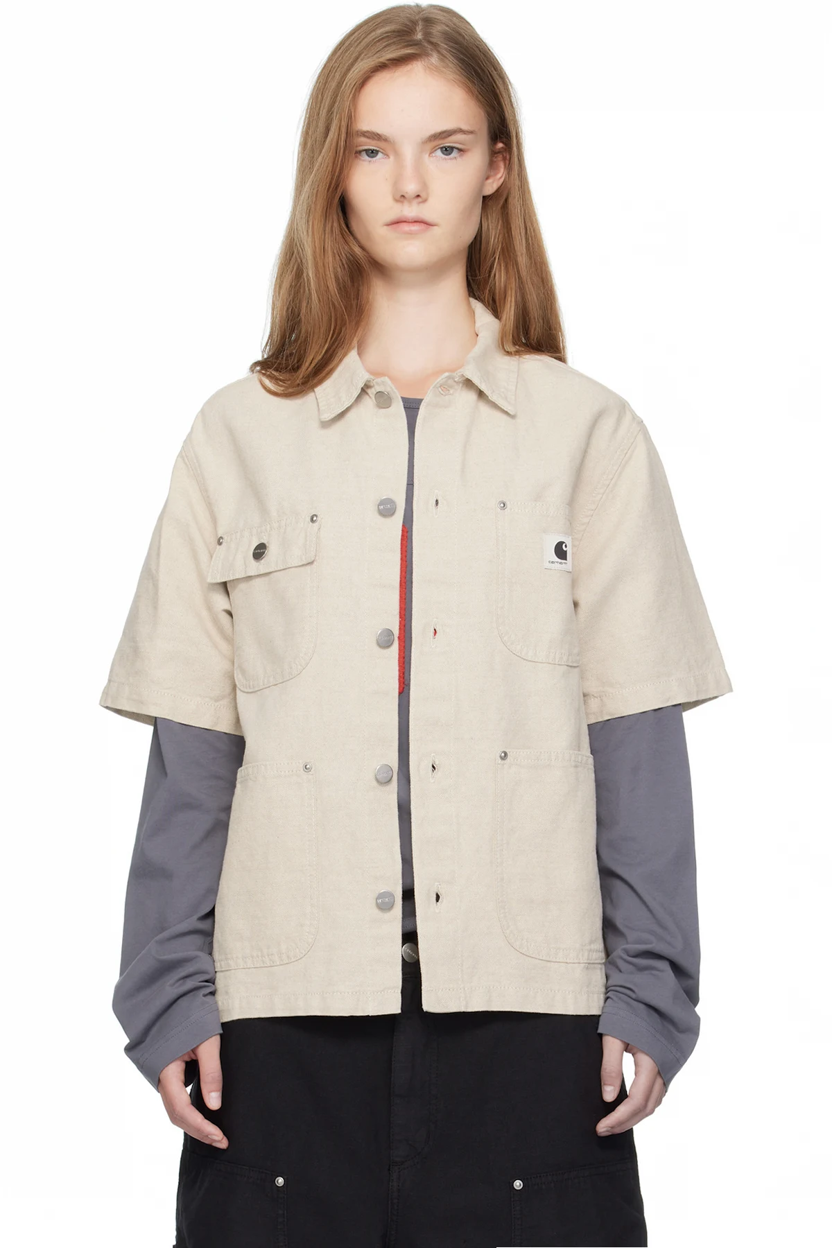 Beige Short Sleeve Michigan Shirt