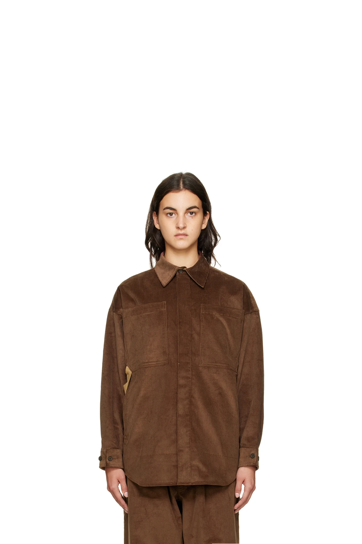 Brown Patch Pocket Shirt