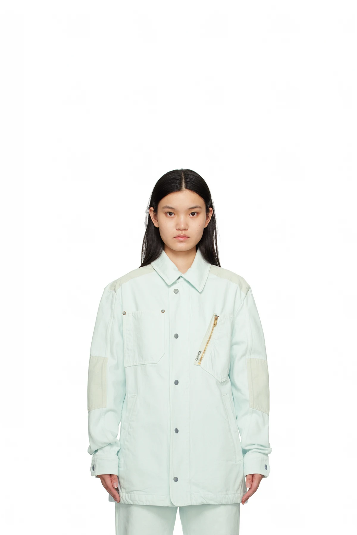 Blue Zip Pocket Denim Shirt
