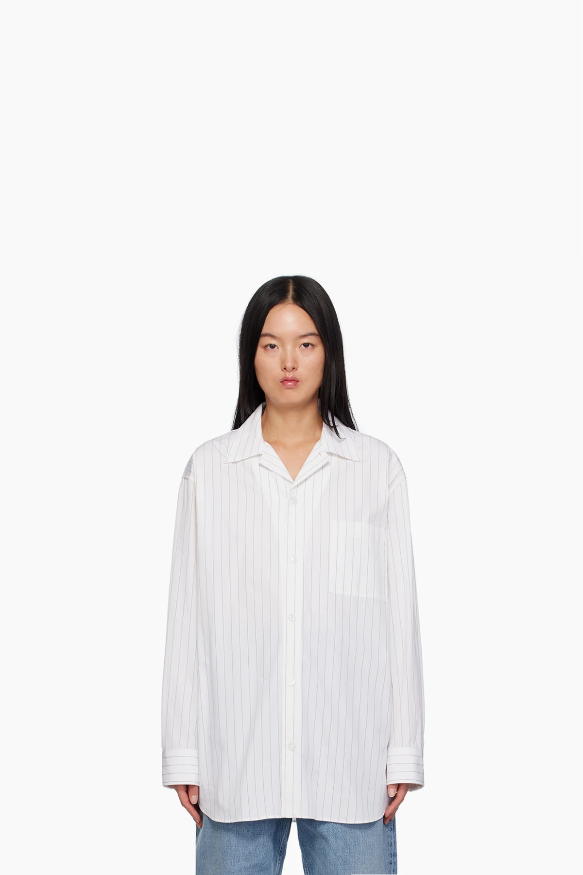 White Pinstripe Shirt