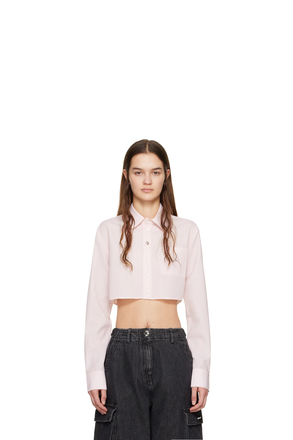 Pink Cropped Shirt