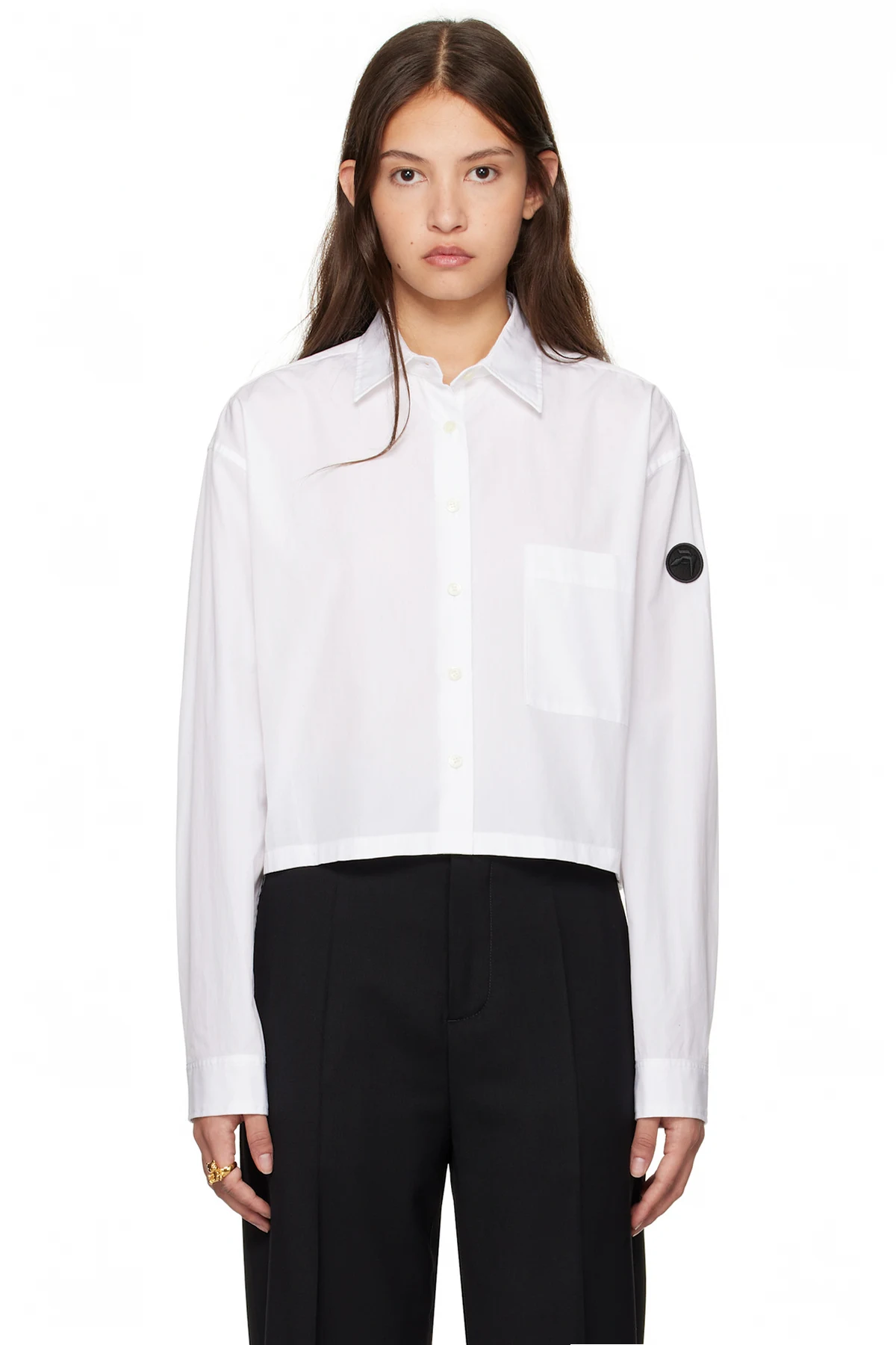 White Cropped Over Shirt