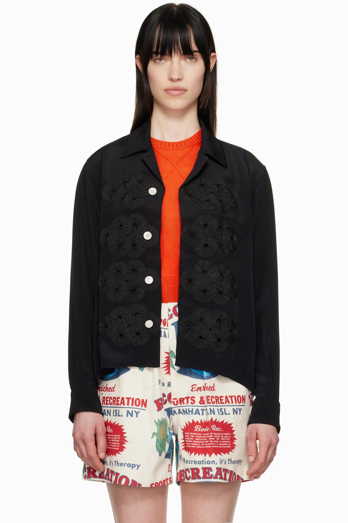 Black Ribbon Garland Shirt