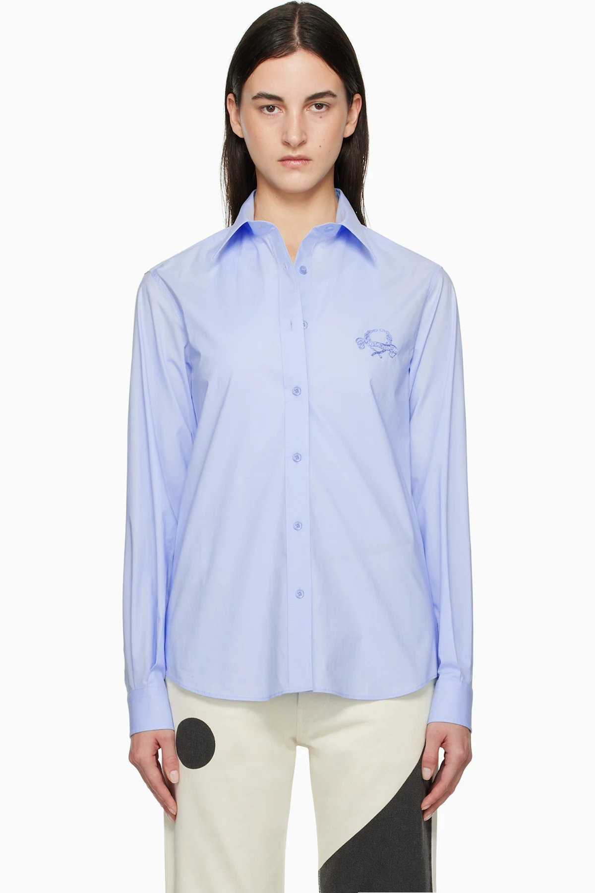 Blue Laurel Crown Emblem Shirt