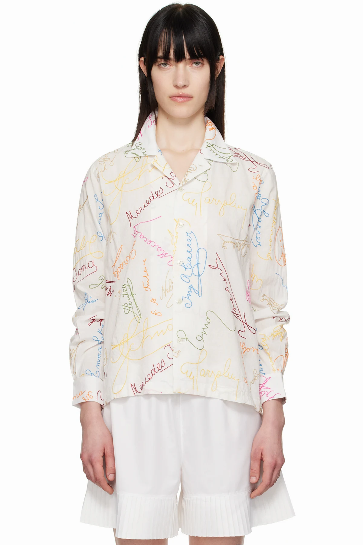 White Signature Scrawl Shirt