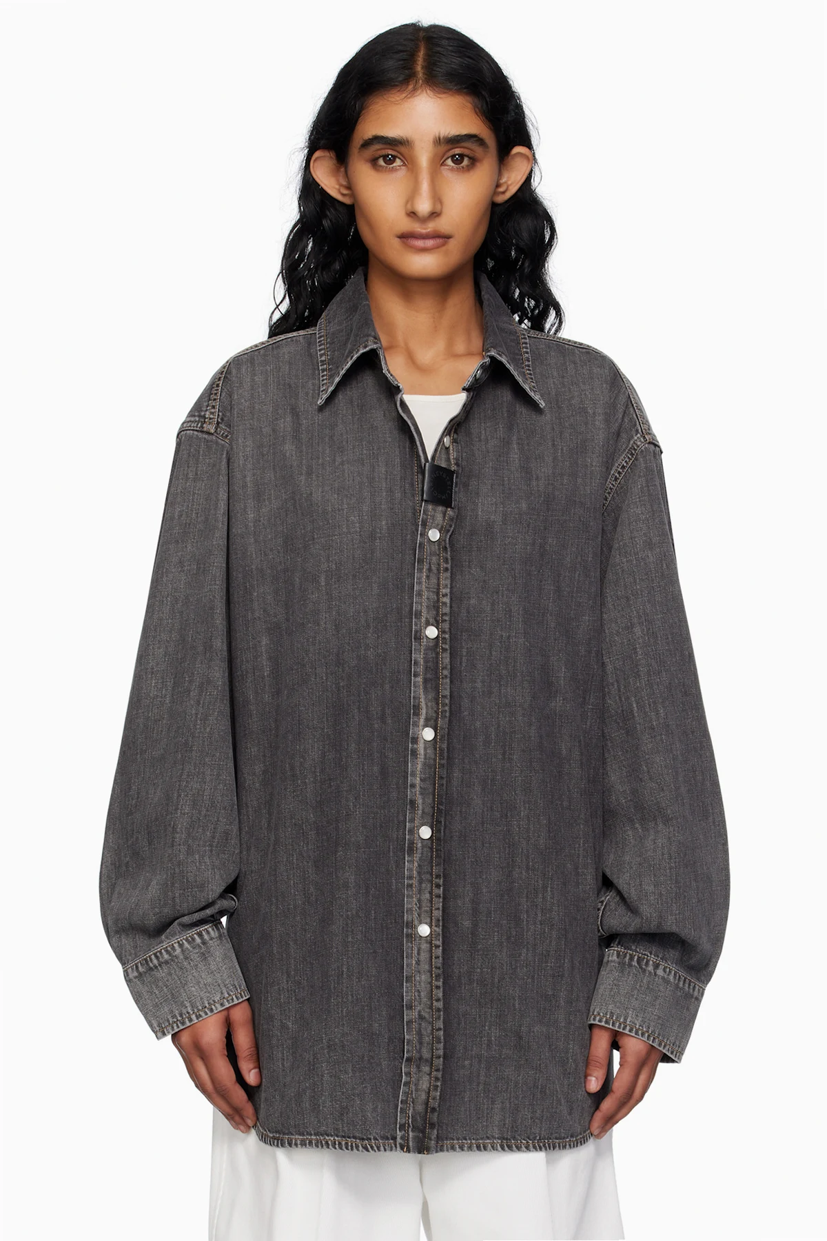 Black Lightweight Denim Shirt