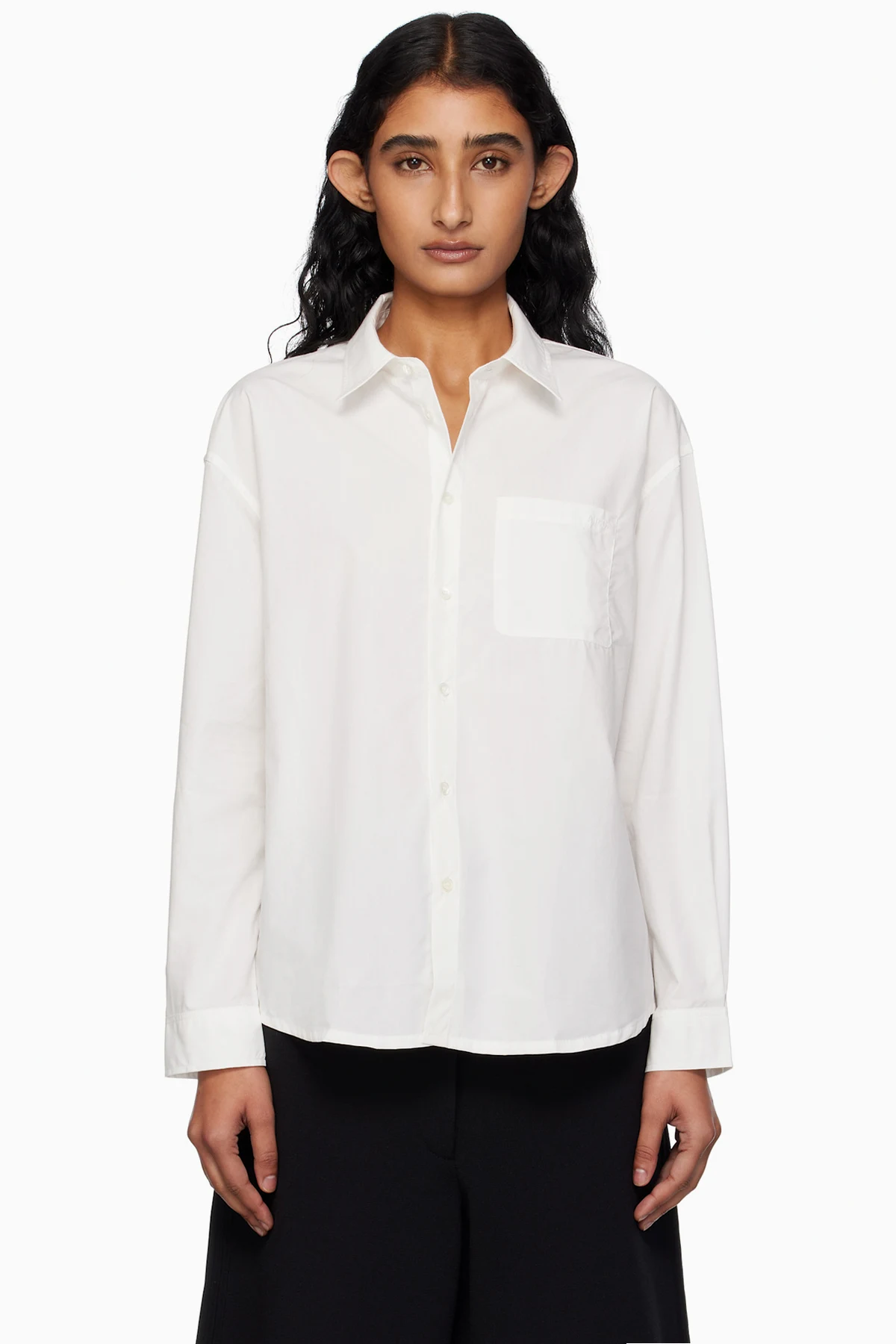 White Logo Boyfriend Shirt