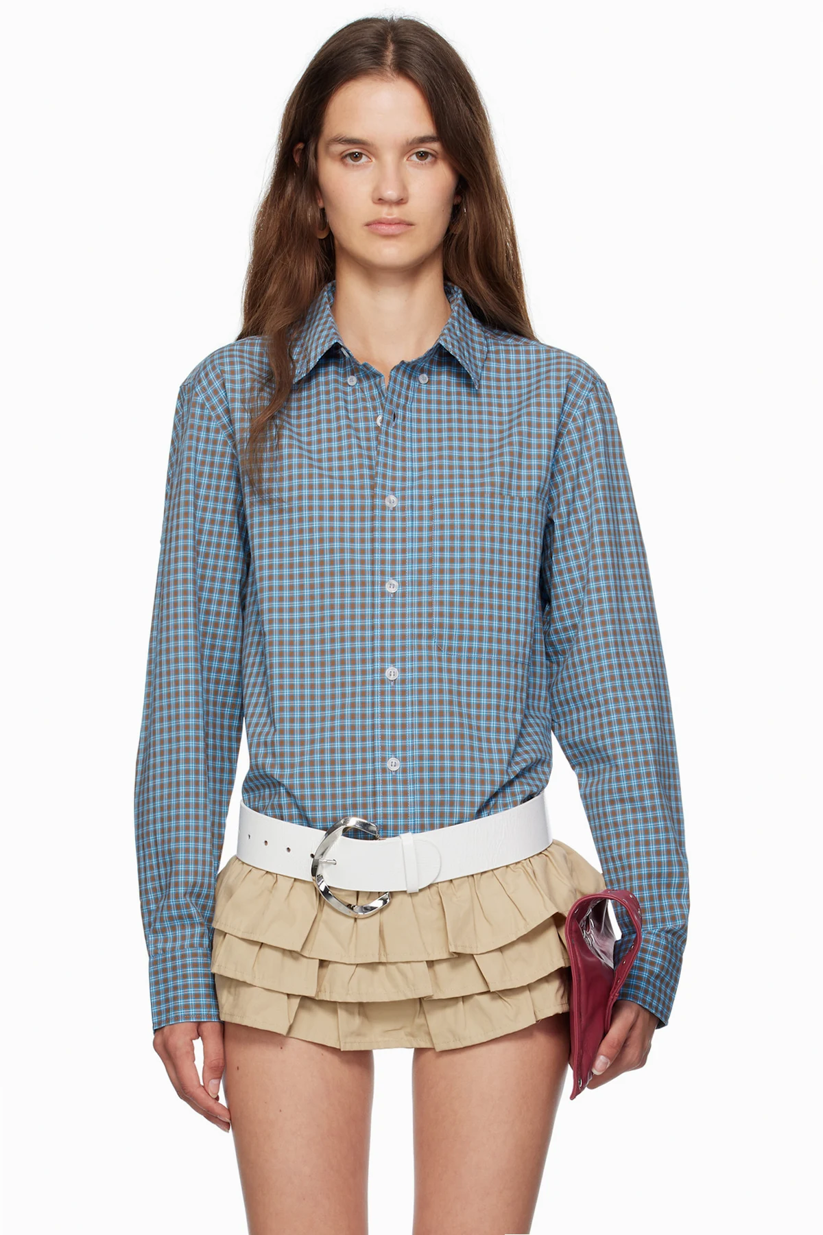 Blue & Brown Jeremy Long Sleeve Shirt