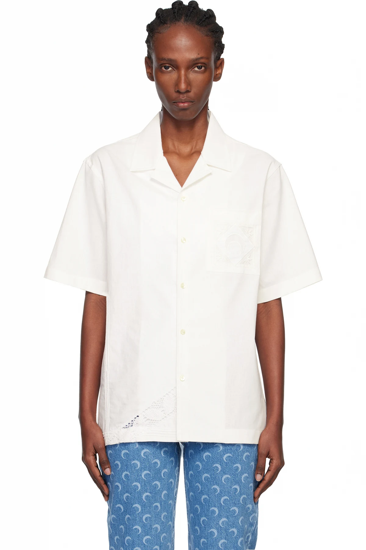 Off-White Regenerated Household Linen S/S Bowling Shirt