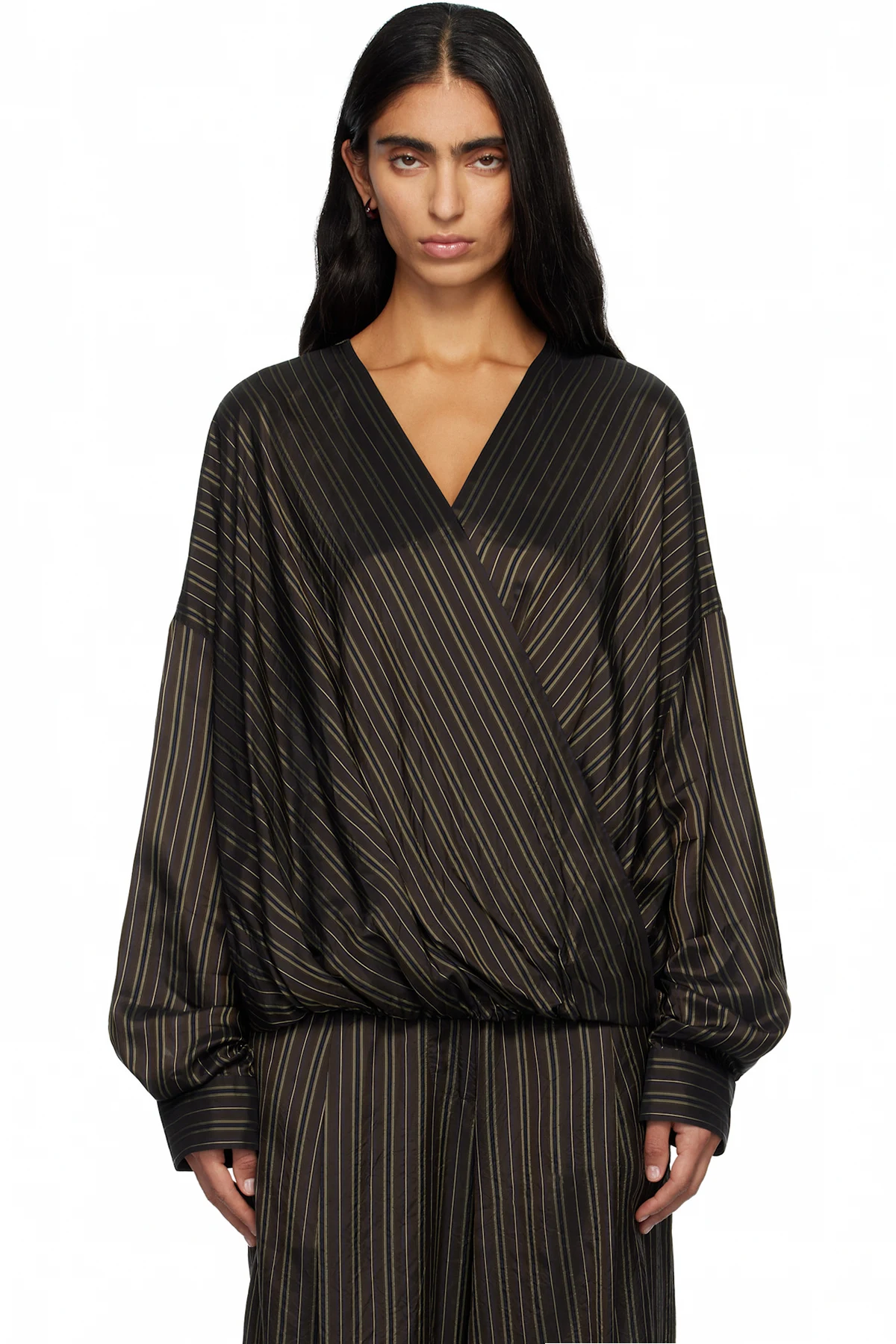 Brown Wrap Shirt