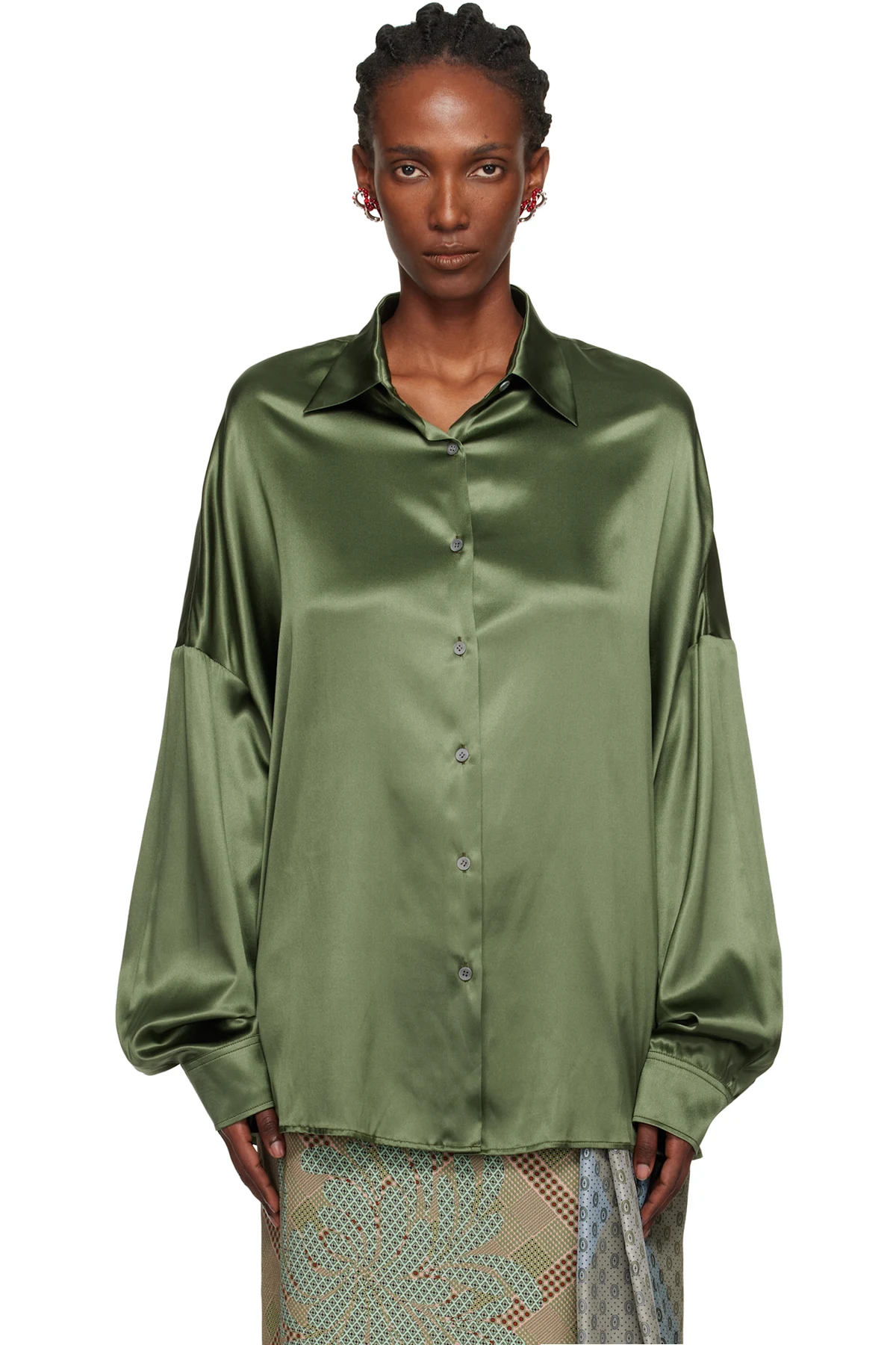 Green Silk Shirt