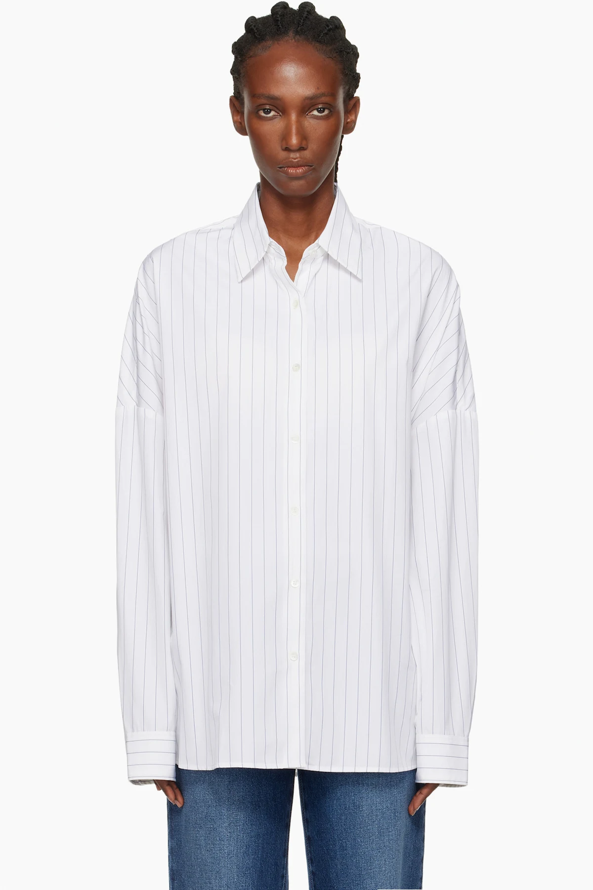 White Cotton Cocoon Shirt