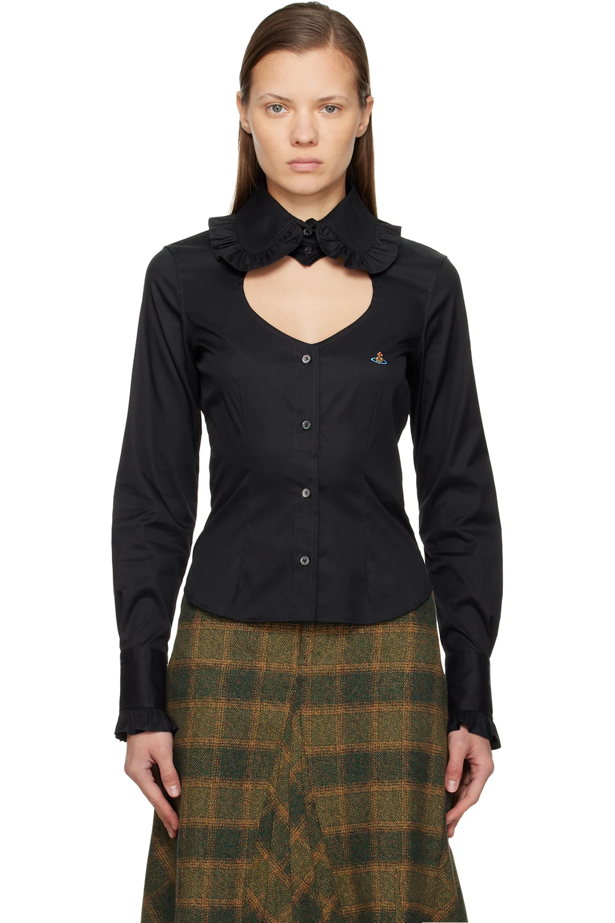Black Toulouse Frill Shirt