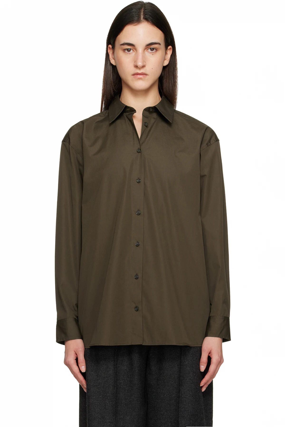 Brown Classic Poplin Shirt
