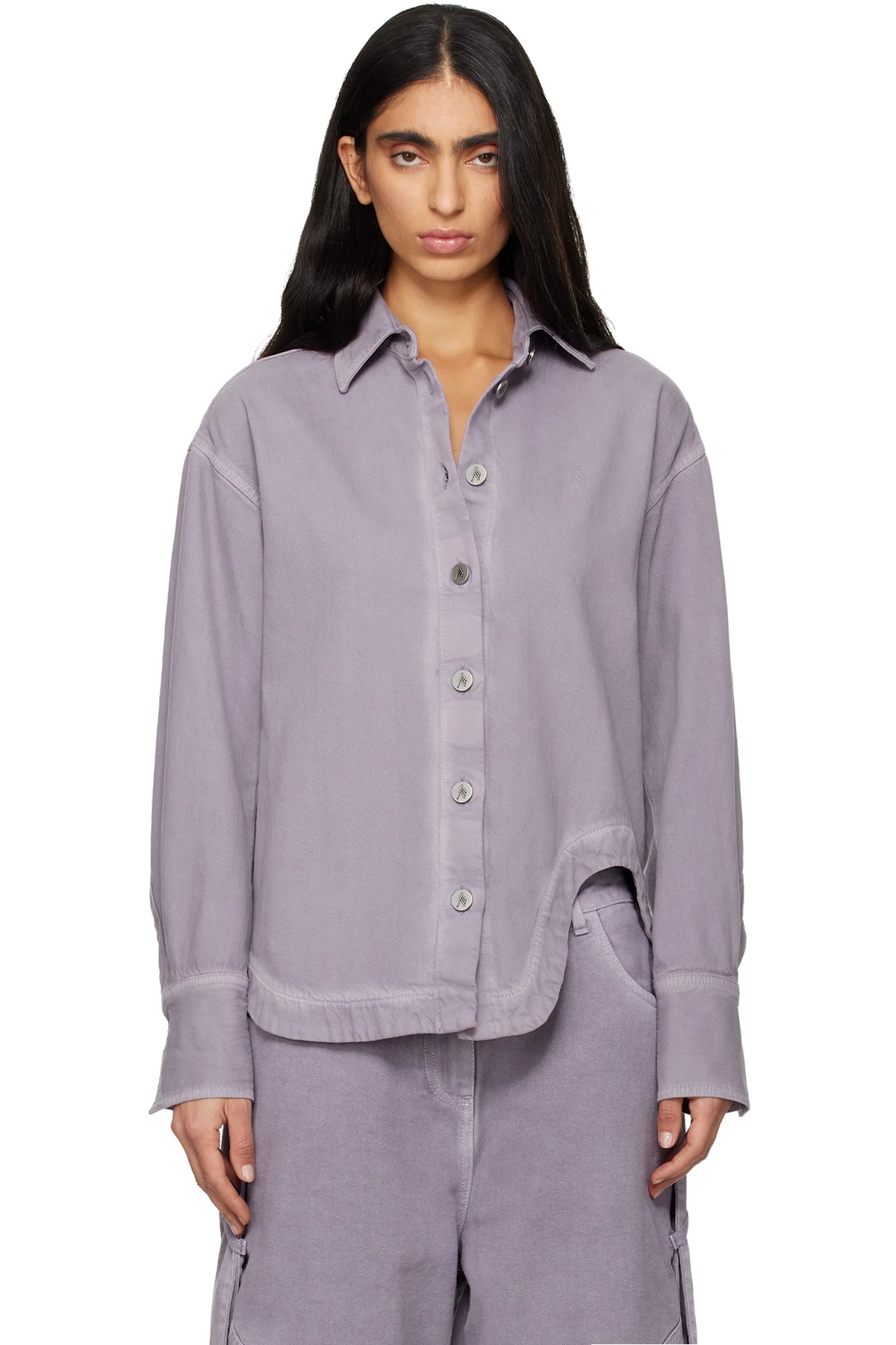 Purple Eliza Denim Shirt
