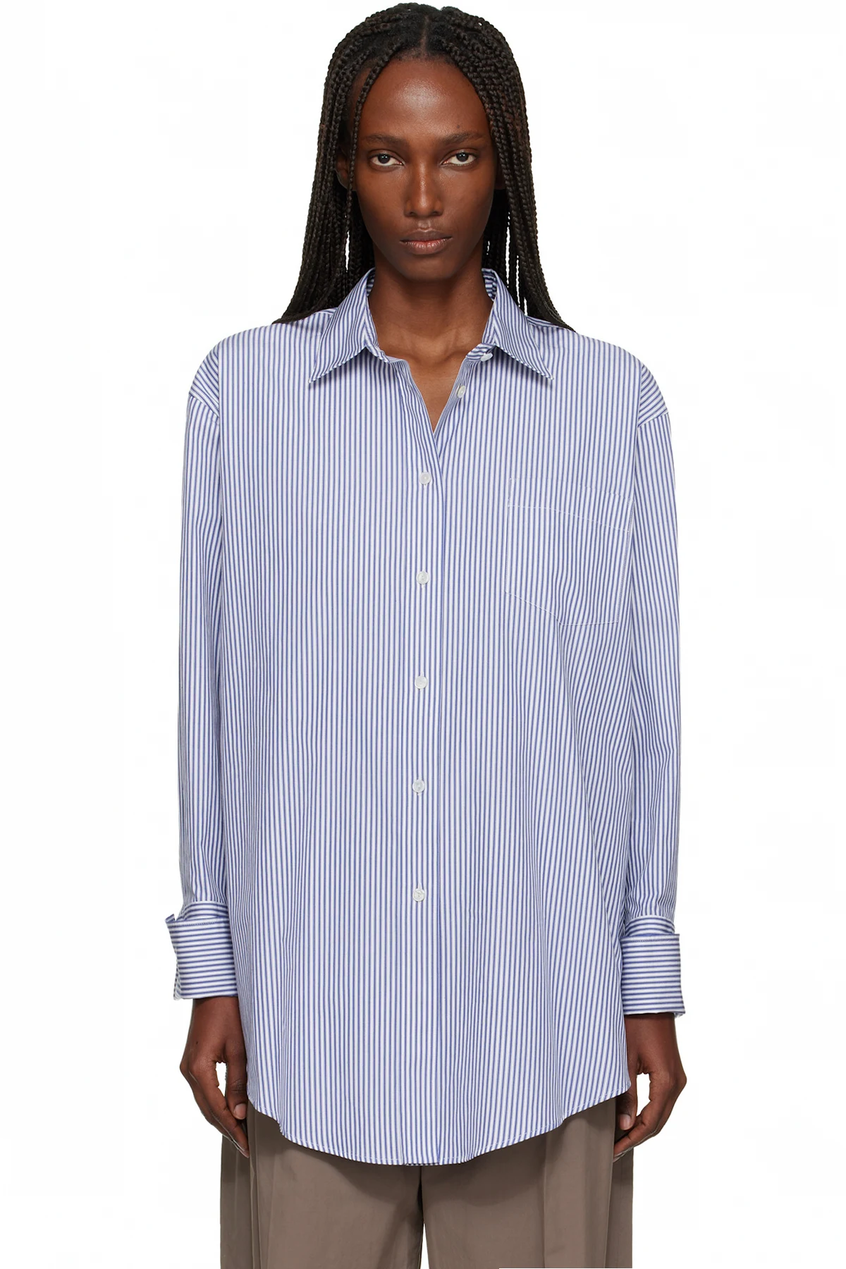 White & Blue Ment Shirt