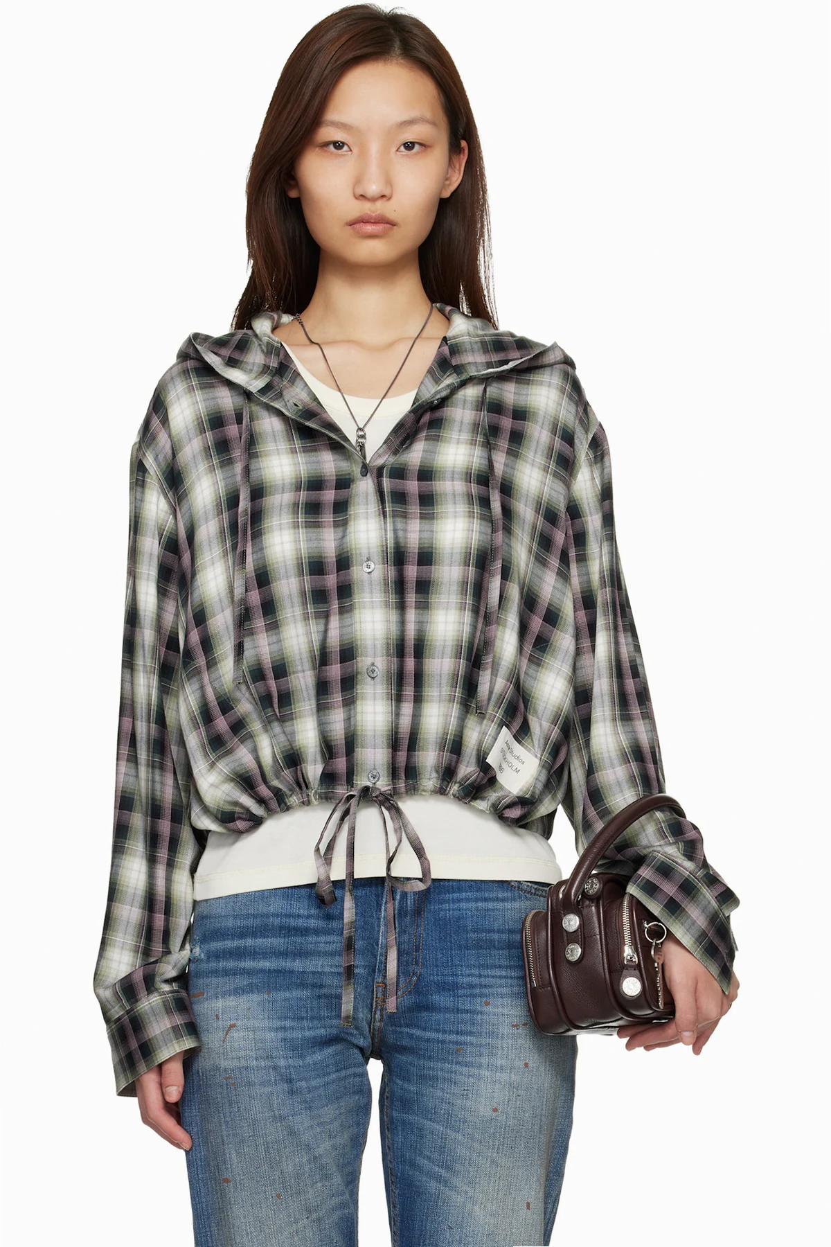 Black & Green Hooded Overshirt