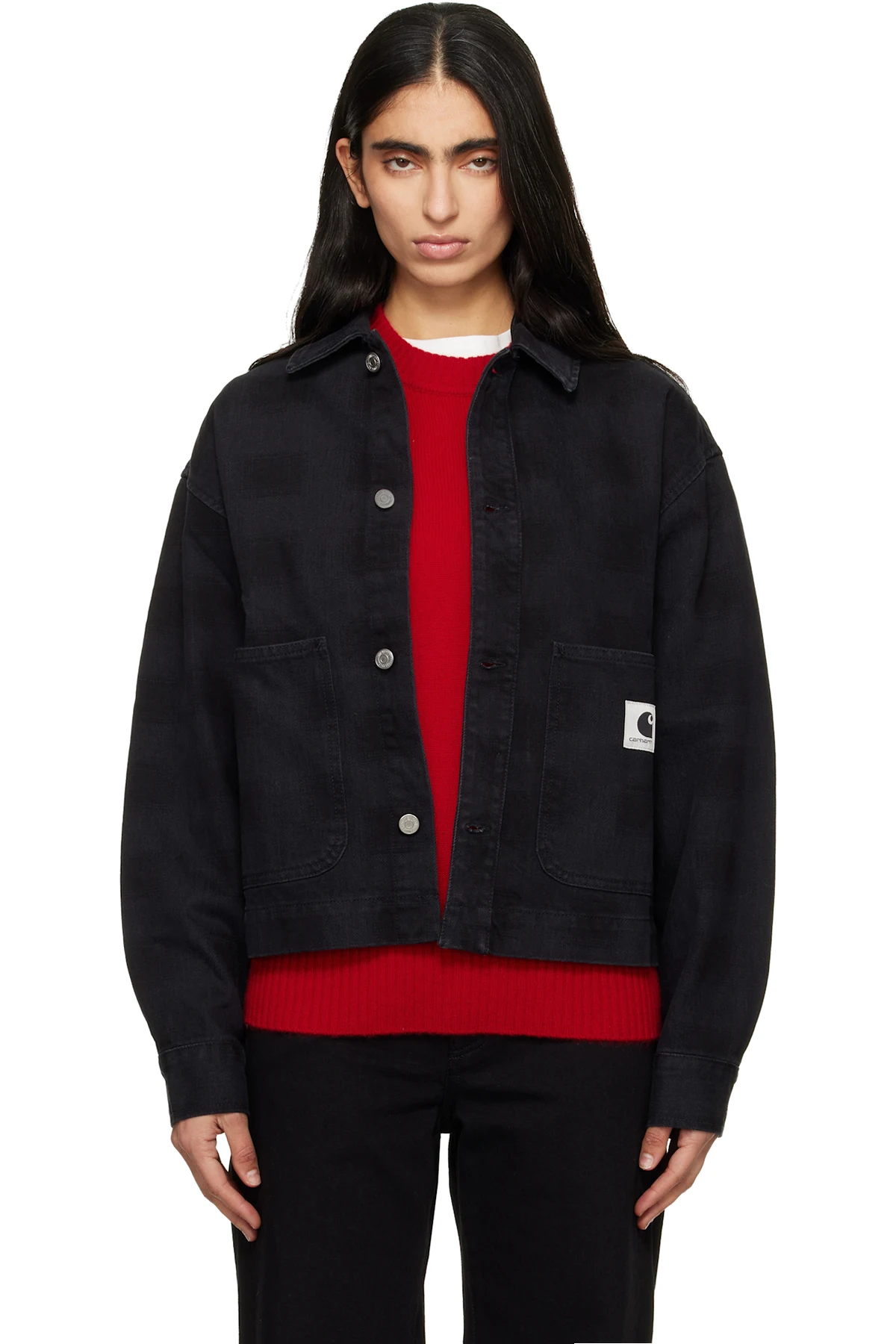 Black Everson Denim Shirt Jacket