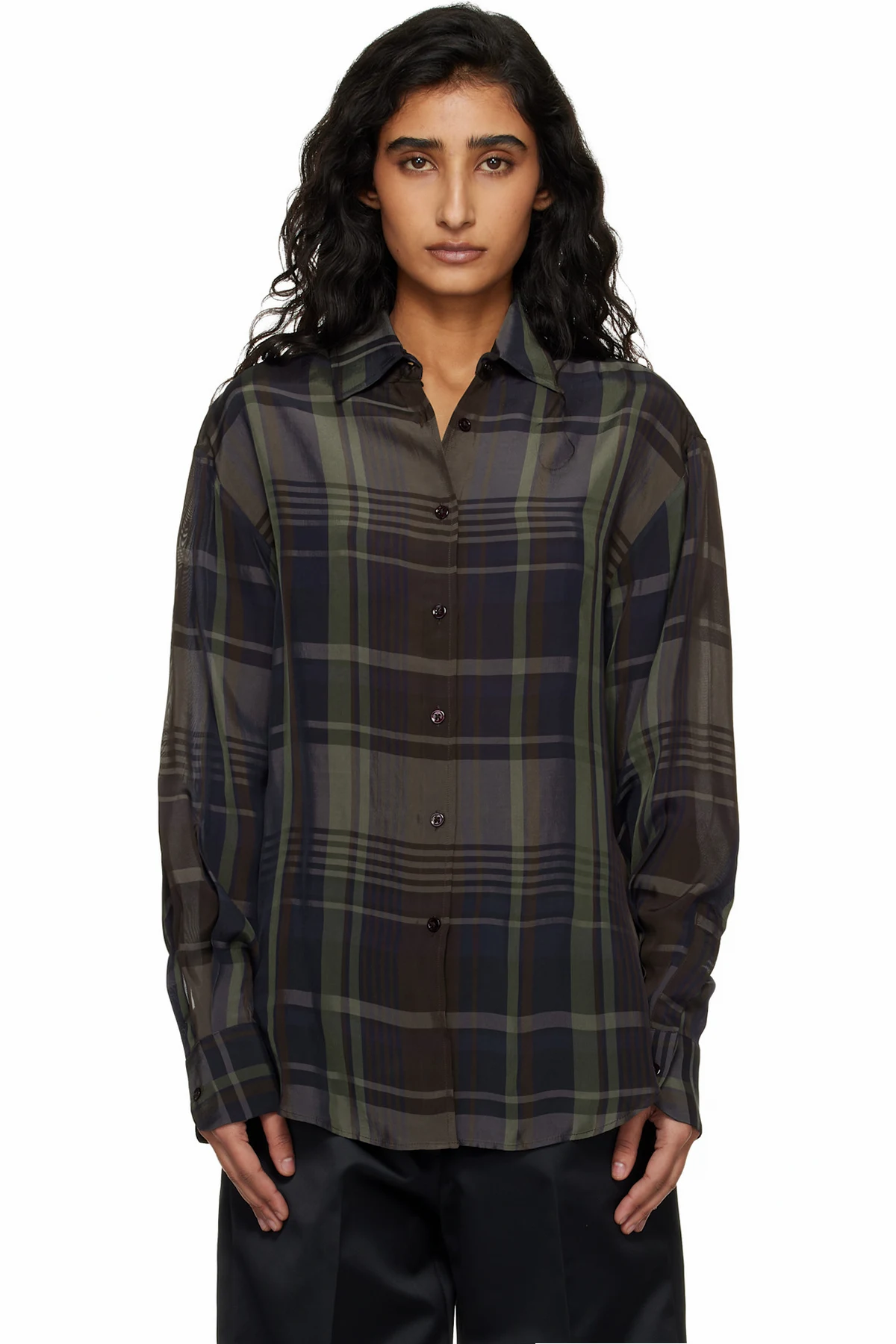 Multicolor Peri Sheer Fluid Shirt