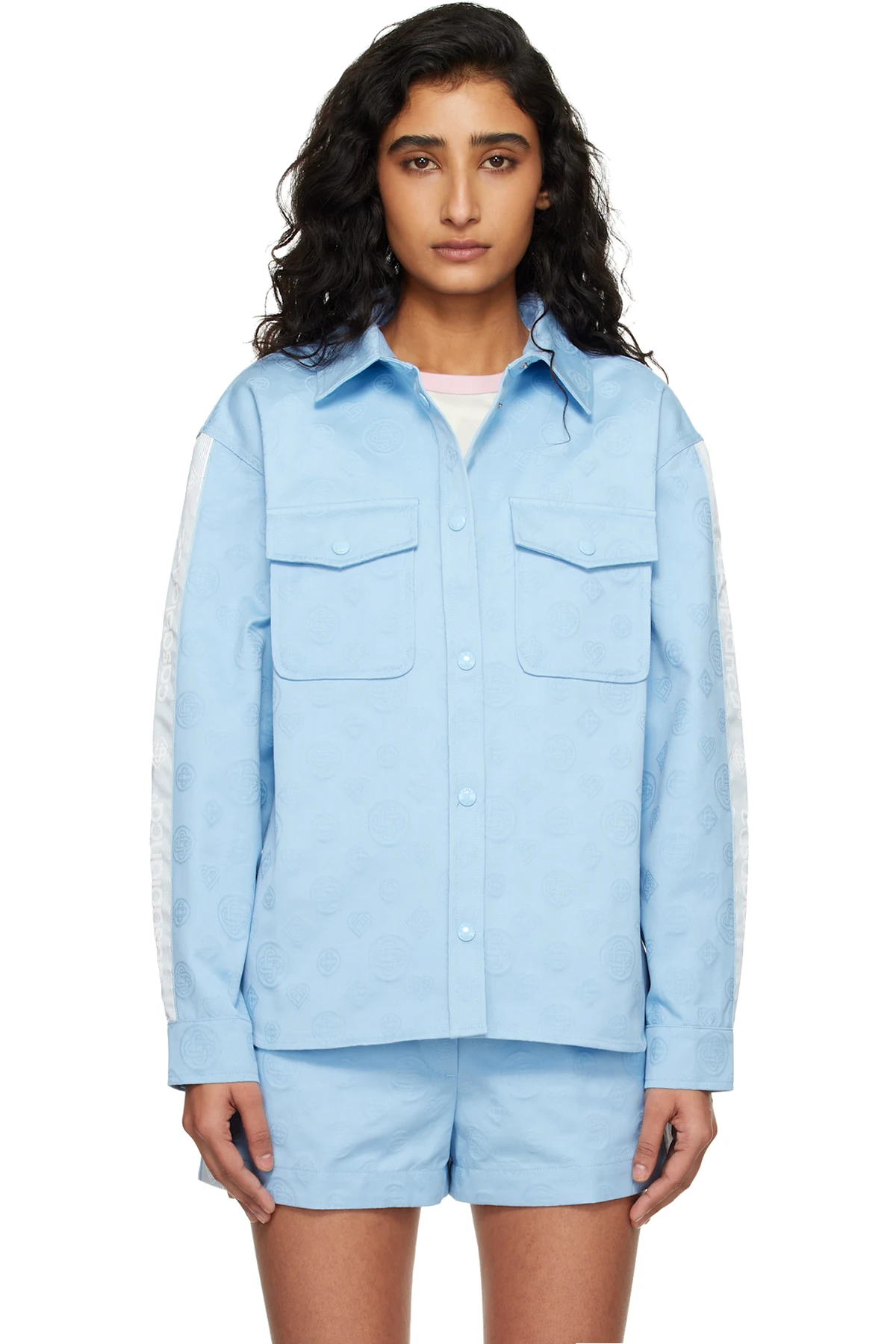 Blue Monogram Oversized Shirt