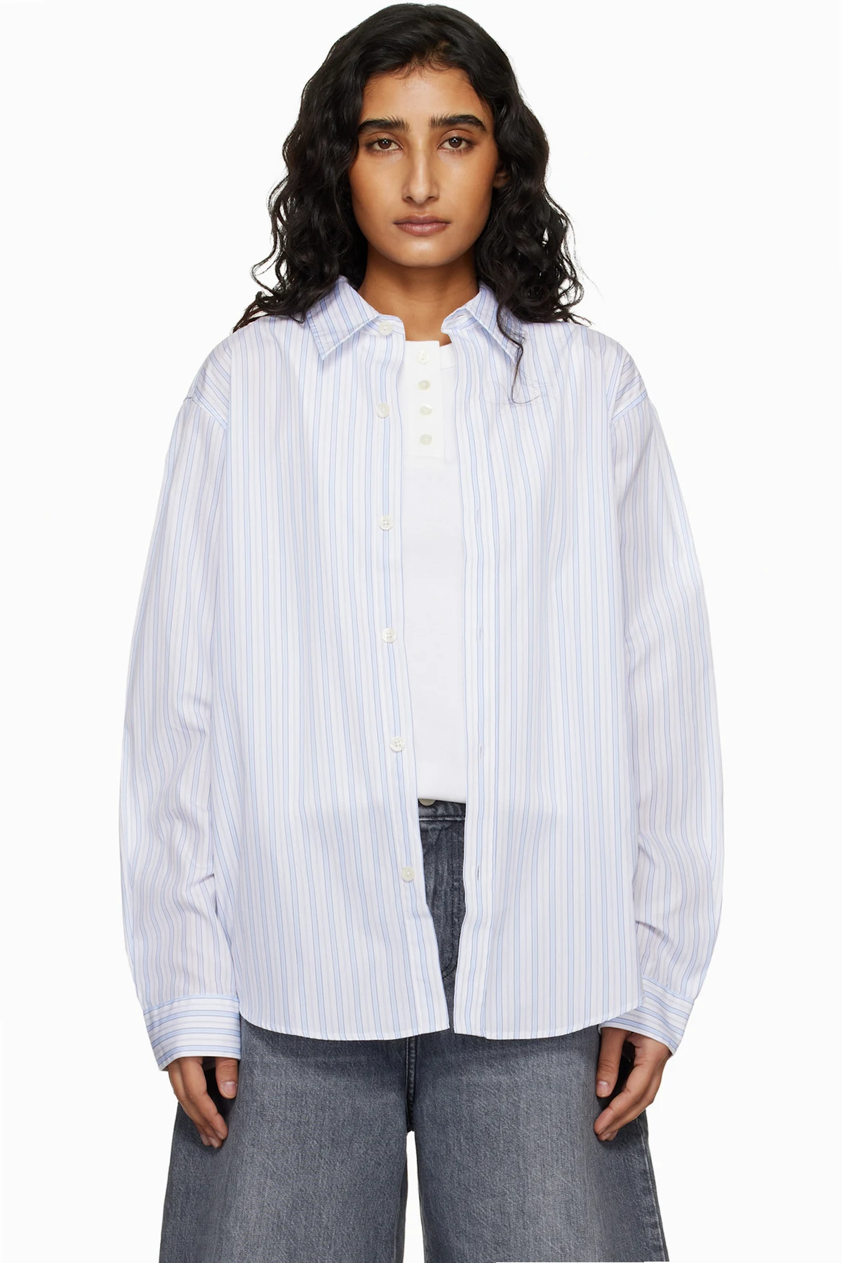 White & Blue Evening Shirt