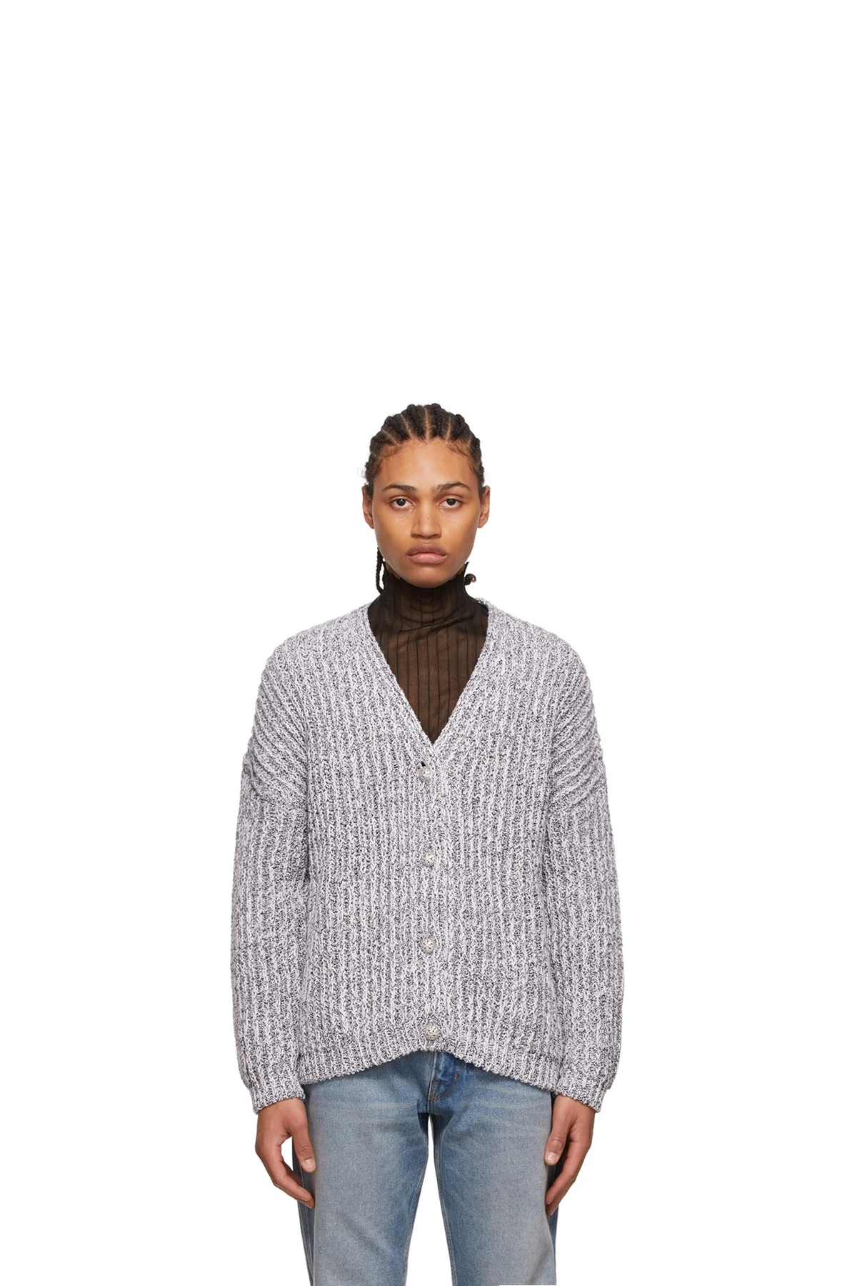 Black & White Cotton Cardigan