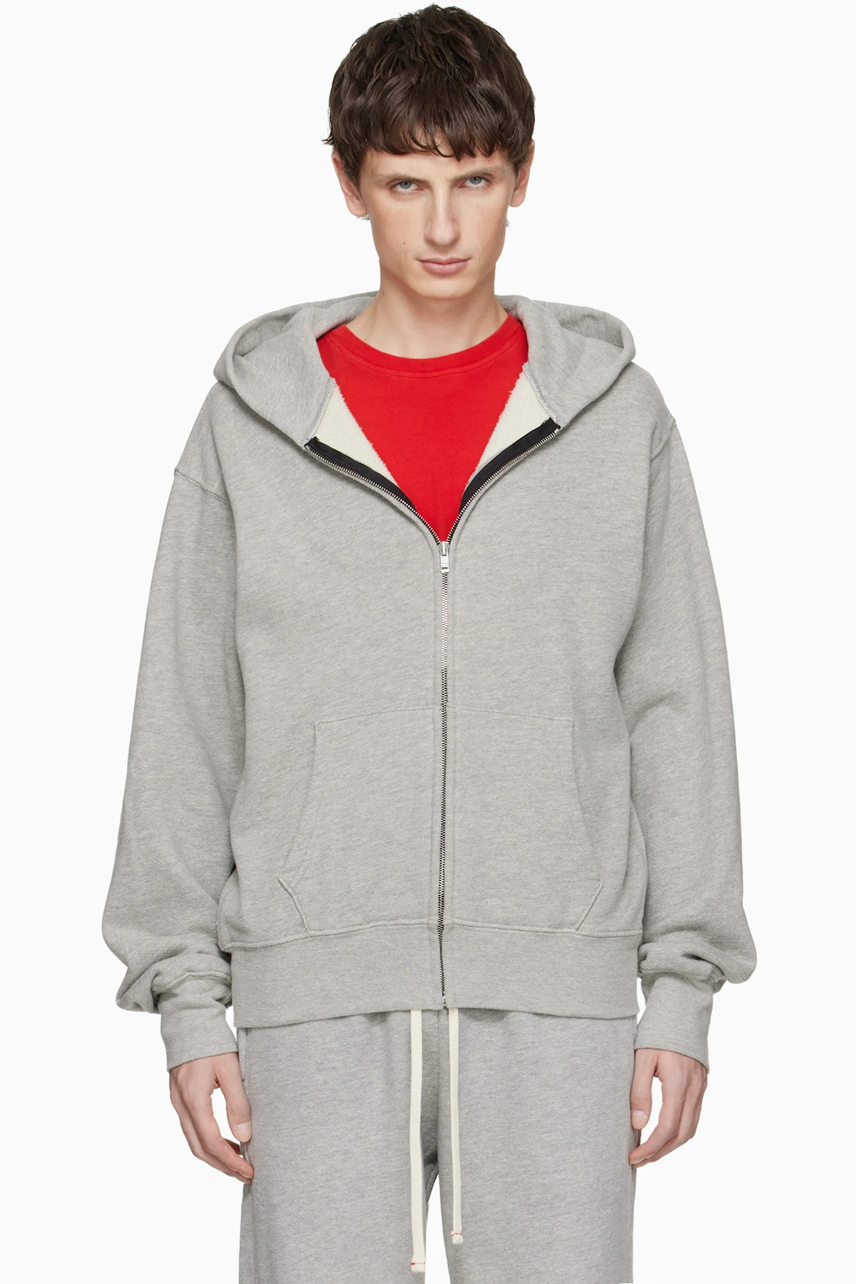 Gray Heavyweight Zip Hoodie