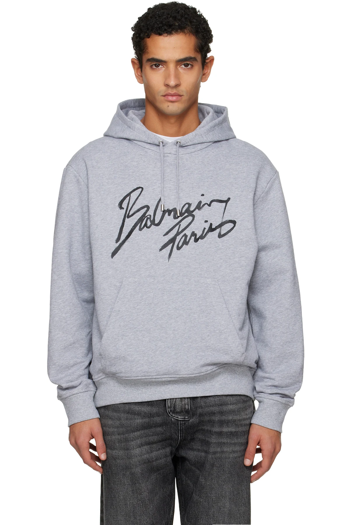 Gray 'Balmain Paris' Hoodie