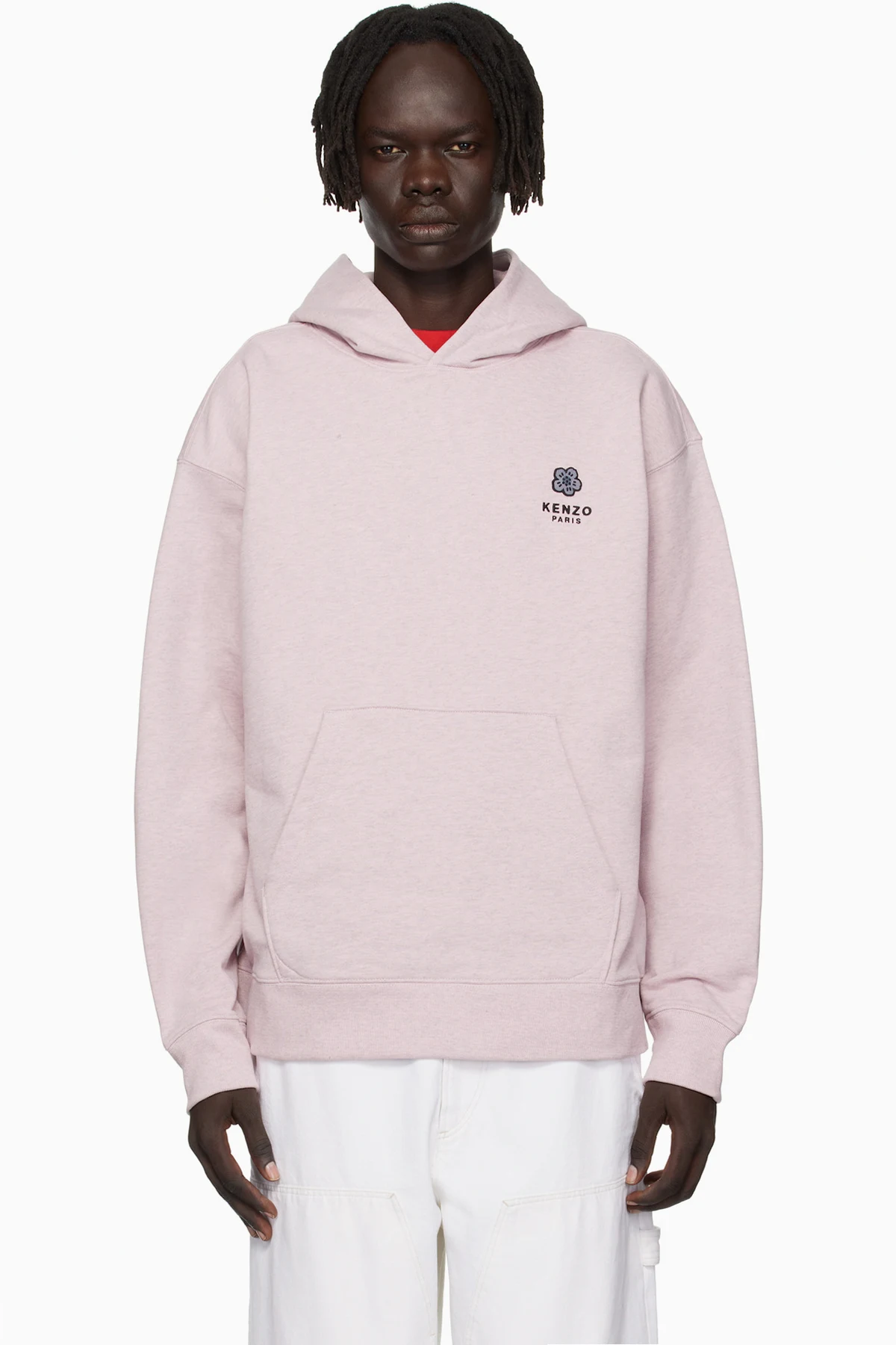 Pink Kenzo Paris 'Boke Flower' Embroidered Oversized Hoodie